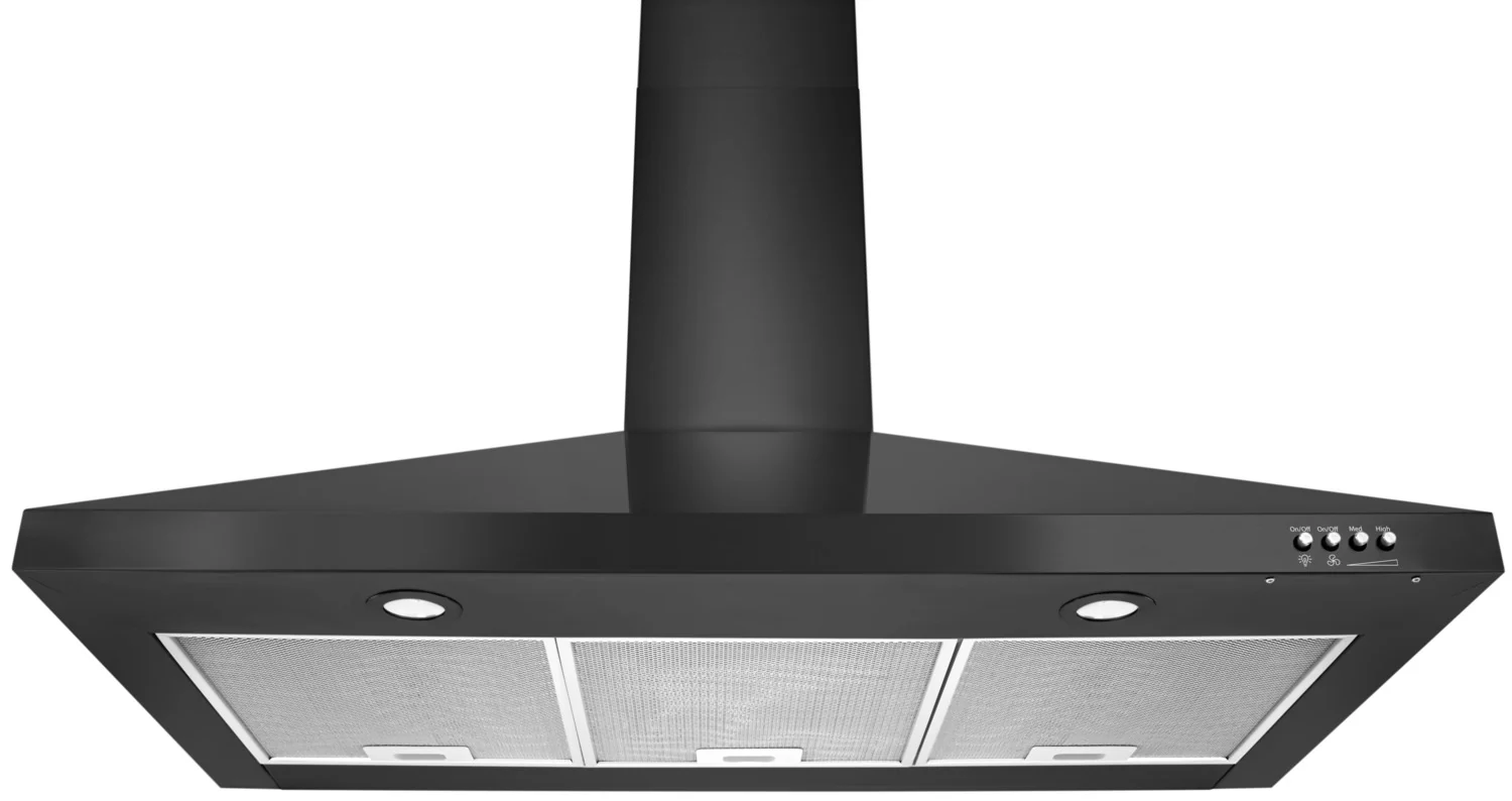 Whirlpool Black Stainless Steel 36" 400 CFM Canopy Wall-Mount Range Hood - WVW53UC6HV - Image 5