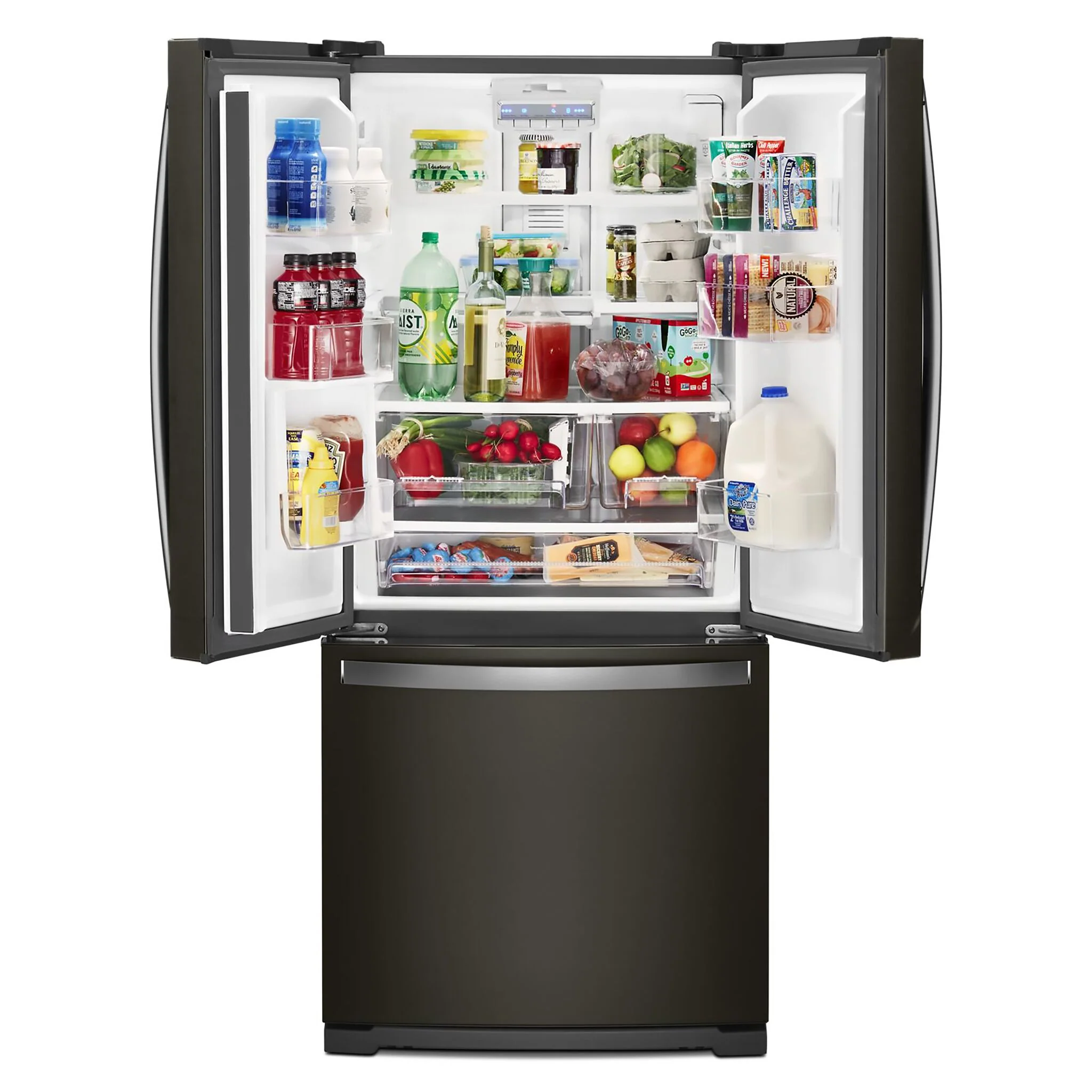 Whirlpool 29.5" 20 Cu. Ft. Black Stainless Steel French Door Refrigerator- WRF560SMHV - Image 5