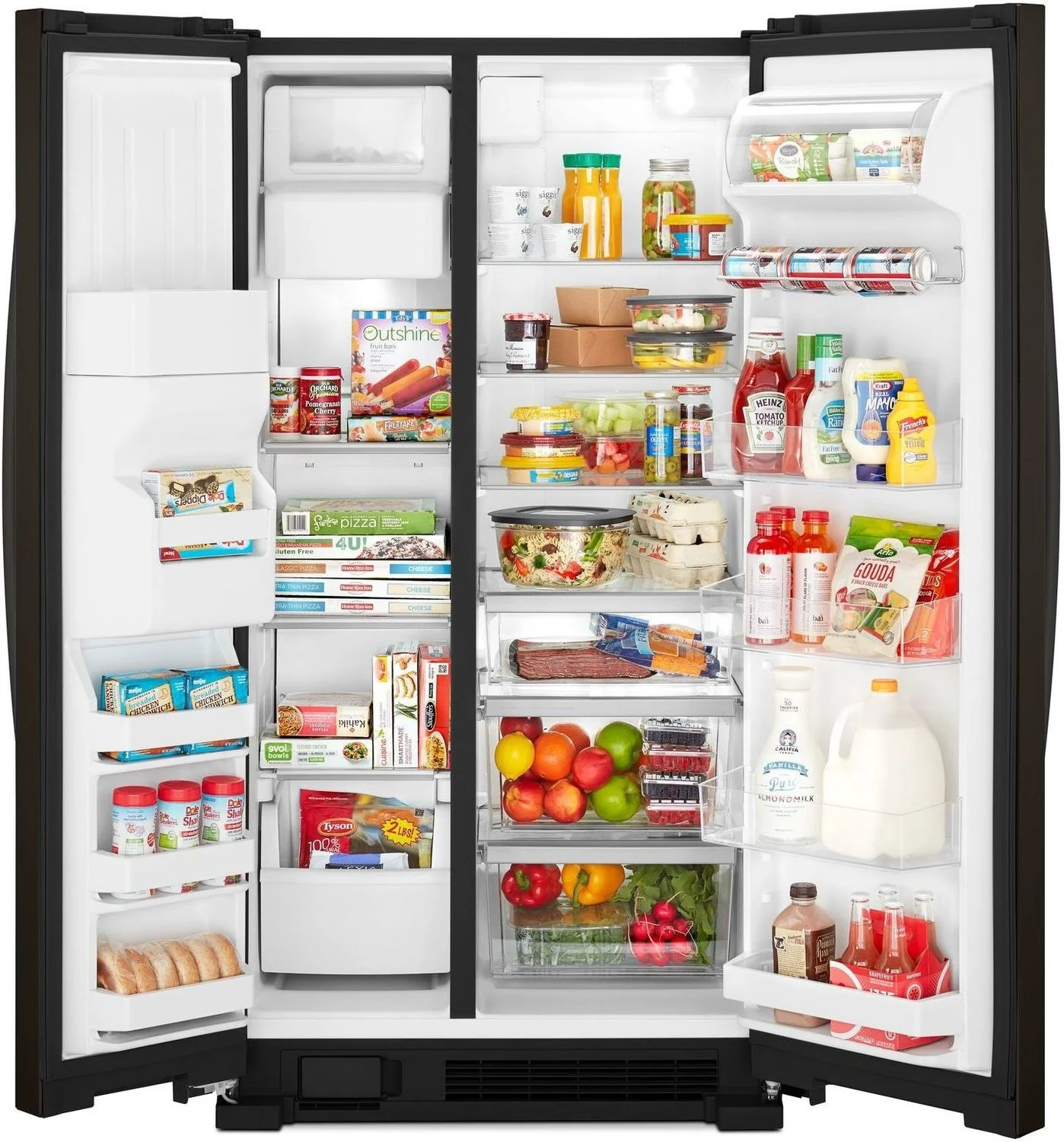 Whirlpool 33.13" 21 Cu. Ft. Black Stainless Steel Side-by-Side Refrigerator - WRS321SDHV - Image 6