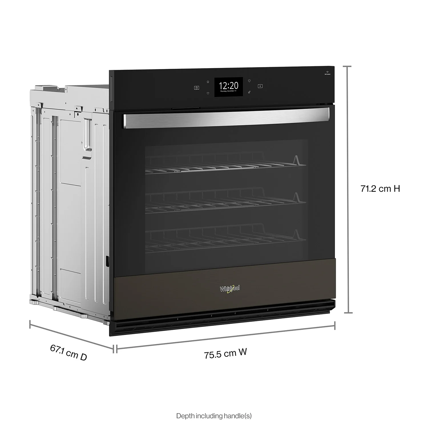Whirlpool Black Stainless Steel with PrintShield™ Finish Wall Oven (5.00 Cu Ft) - WOES7030PV - Image 2