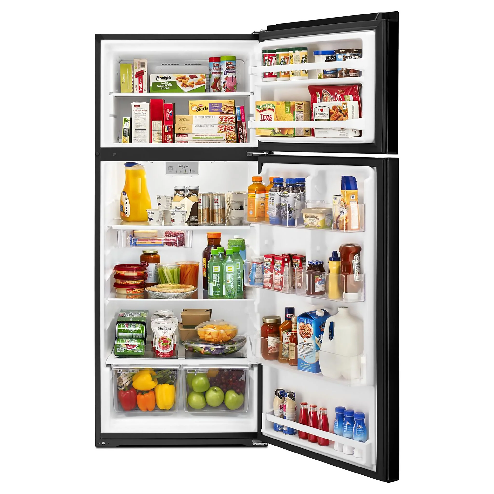 Whirlpool 28" 18 Cu. Ft. Black Top-Freezer Refrigerator - WRT518SZFB - Image 4