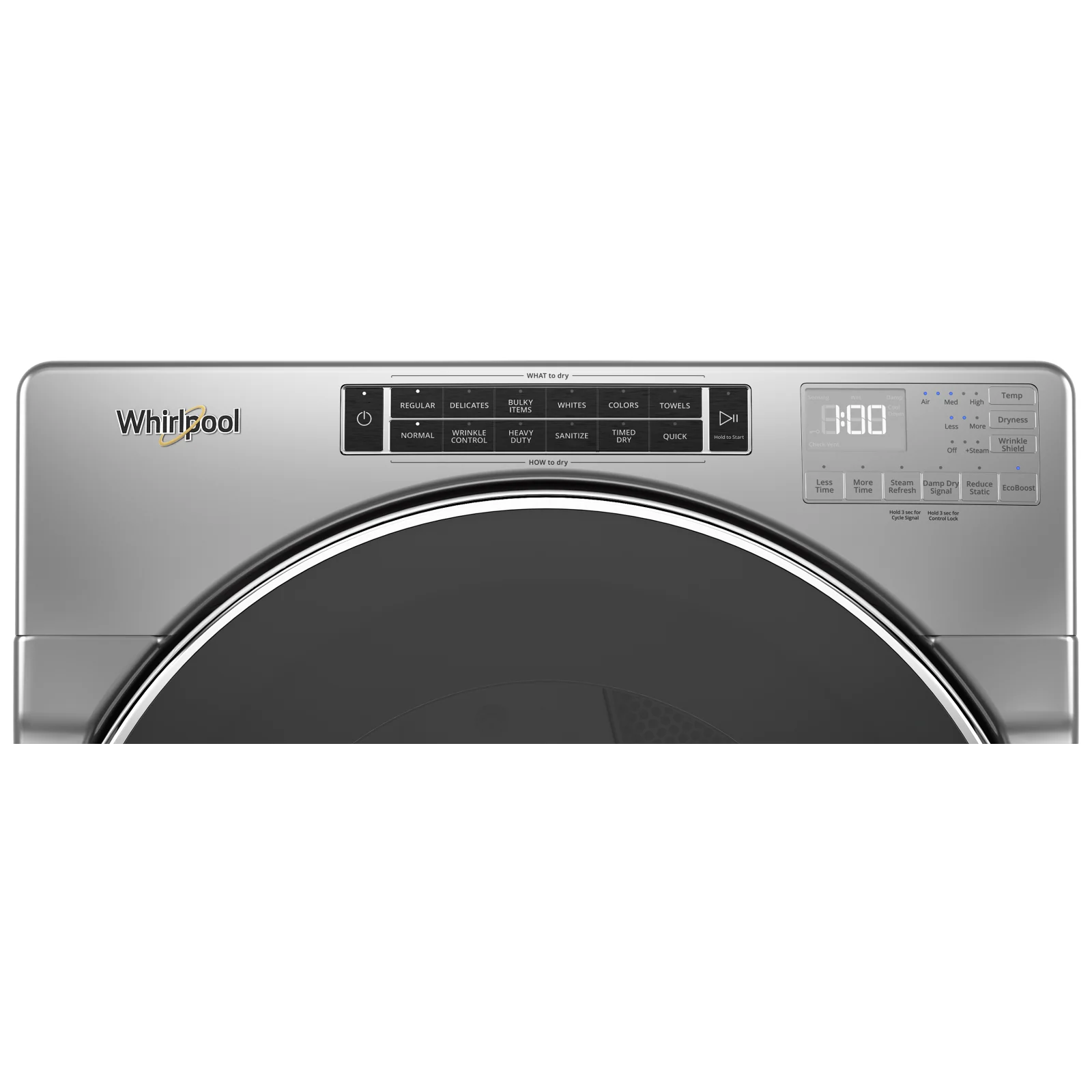 Whirlpool Chrome Shadow Front Load Gas Dryer with Steam (7.4 cu.ft.) - WGD8620HC - Image 3