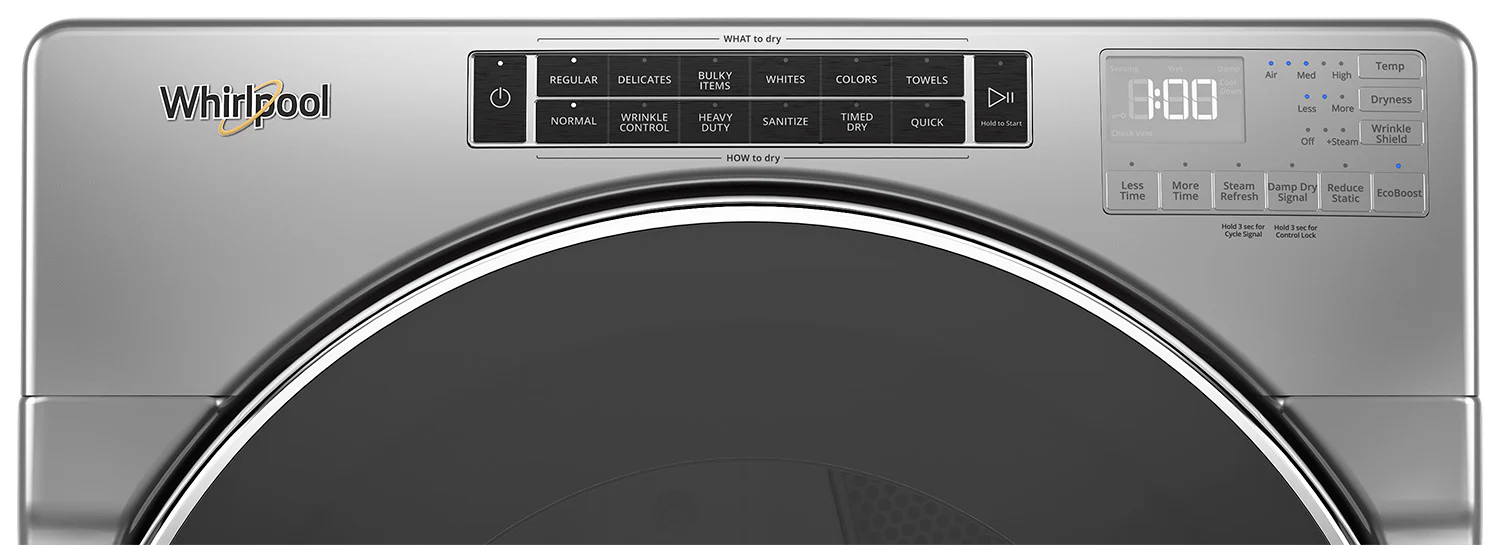 Whirlpool Chrome Shadow Front-Load Washer (5.8 cu. ft.) & Gas Dryer (7.4 cu. ft.) - WFW8620HC/WGD8620HC - Image 4