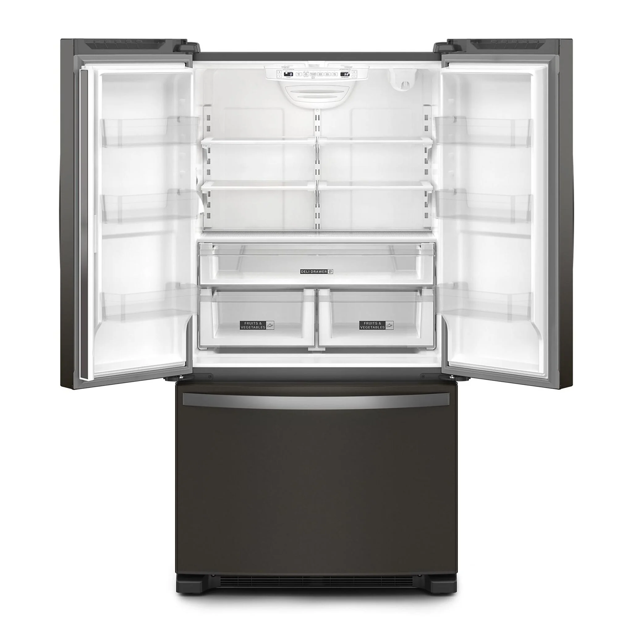 Whirlpool 35.75" 20 Cu. Ft. Fingerprint Resistant Black Stainless French Door Refrigerator - WRFC2036RV - Image 3