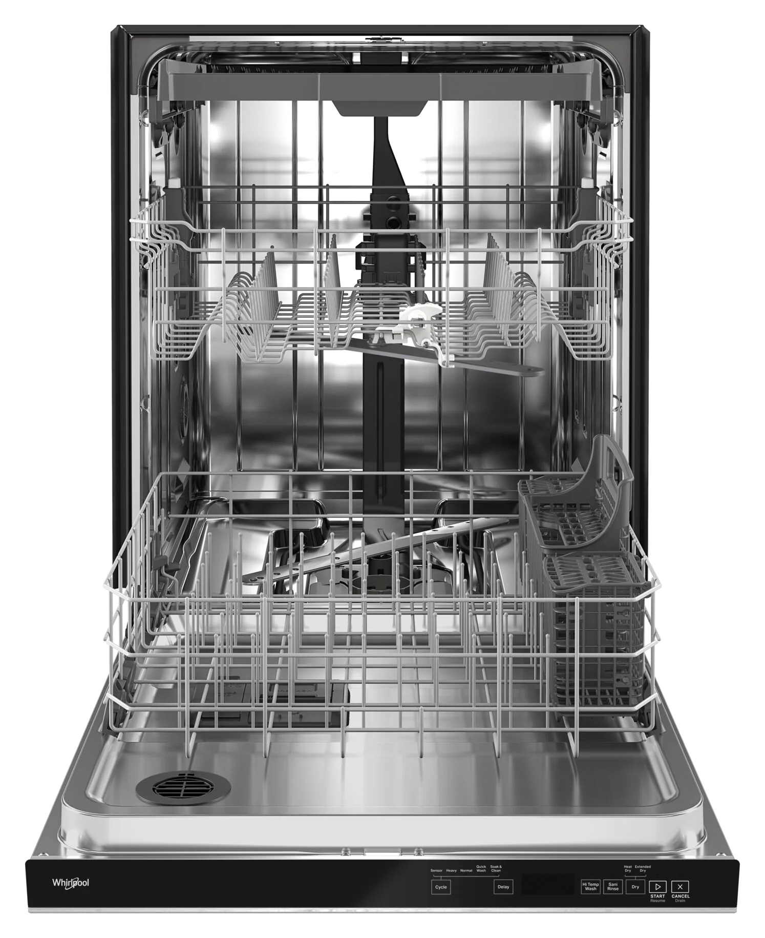 Whirlpool Fingerprint Resistant Stainless Kitchen Package with French Door Refrigerator, Electric Range & Built-In Dishwasher - Image 7