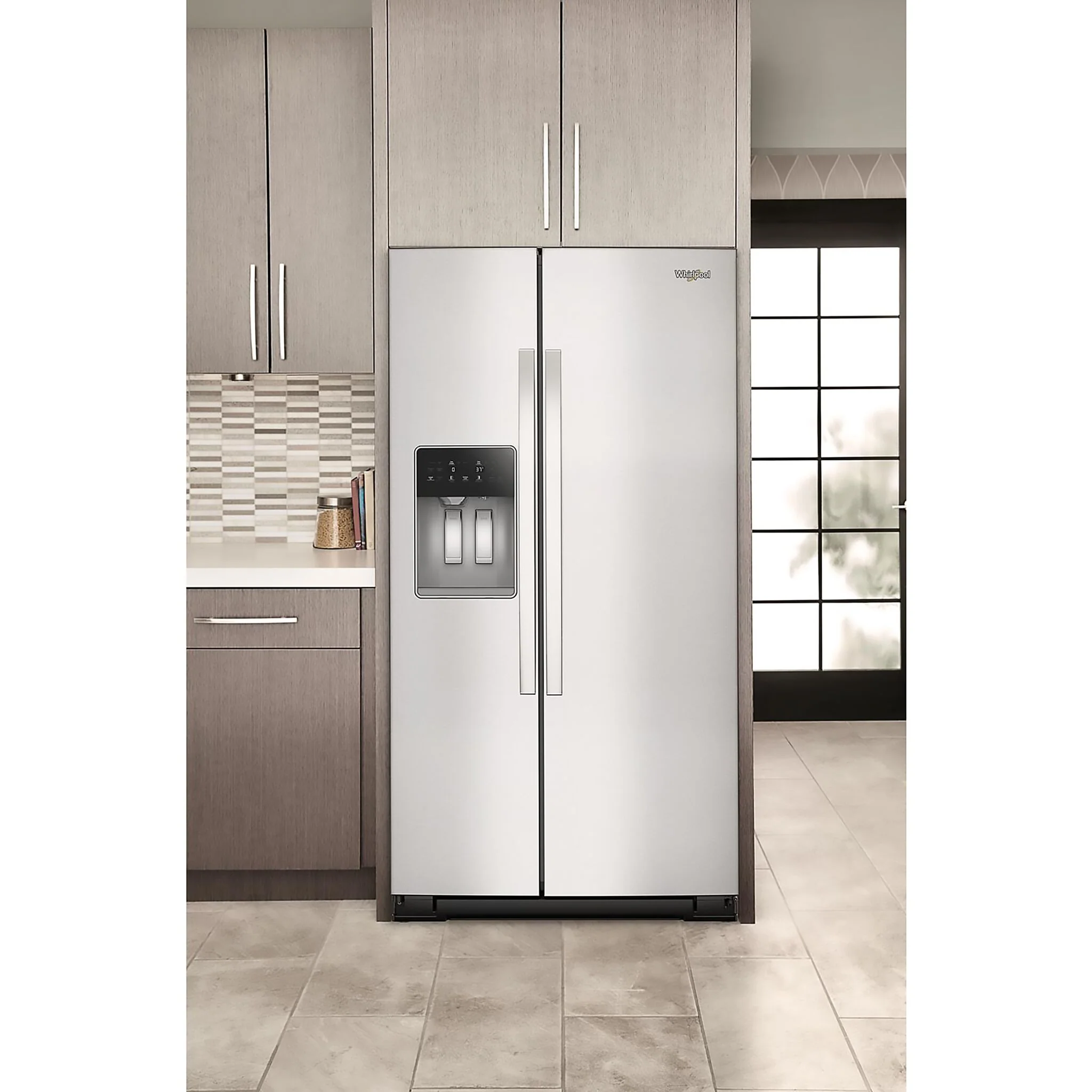 Whirlpool 35.75" 20.55 Cu. Ft. Fingerprint Resistant Stainless Steel Counter-Depth Side-by-Side Refrigerator - WRSC6536RZ - Image 2