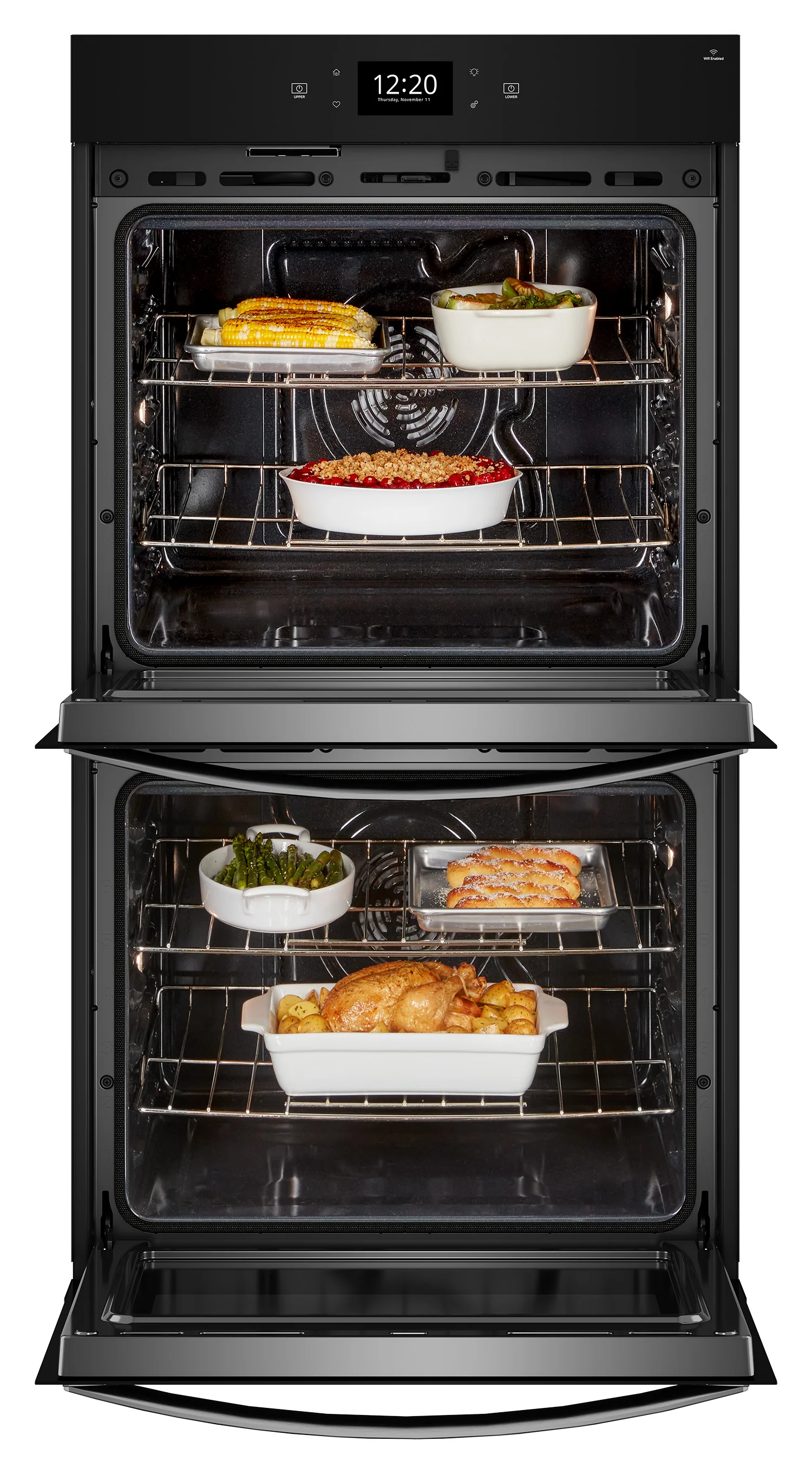 Whirlpool Fingerprint Resistant Stainless Steel Double Wall Oven (8.60 Cu Ft) - WOED7027PZ - Image 5