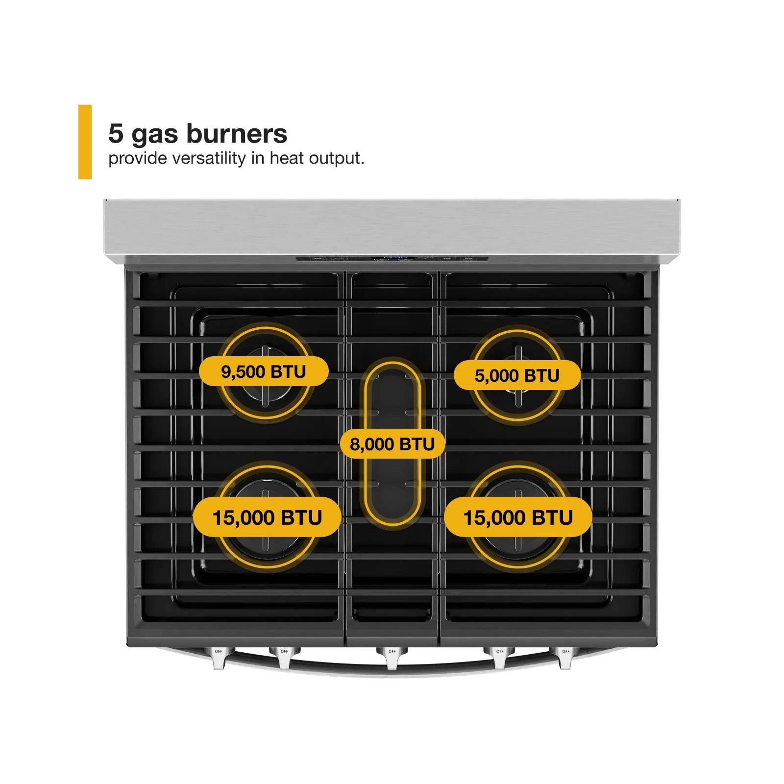 Whirlpool Fingerprint Resistant Stainless Steel Freestanding Gas Single Oven Convection Range (5.0 Cu. Ft.) - WFGS4530SZ - Image 9