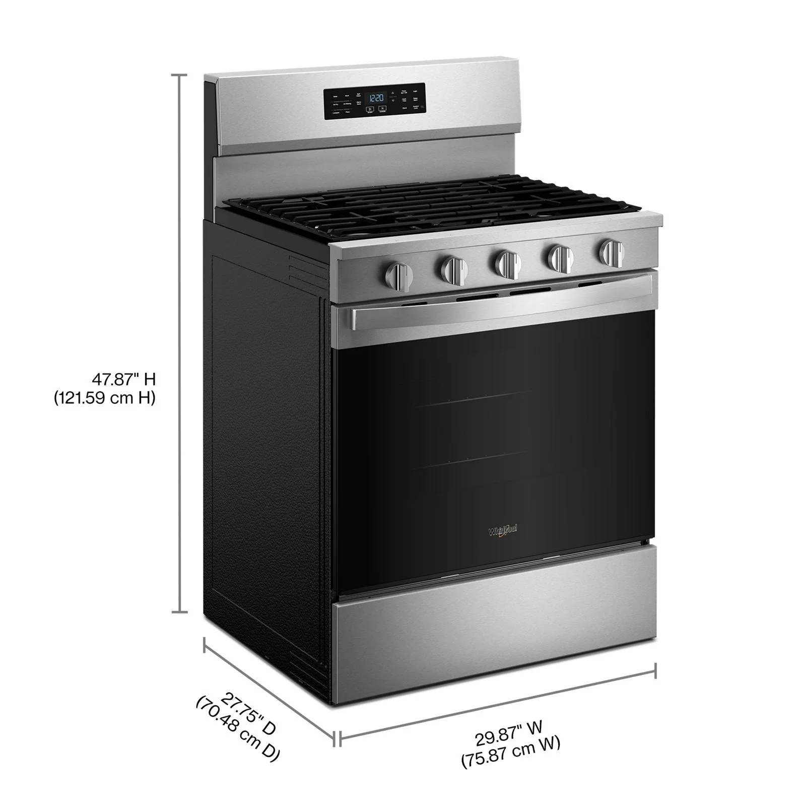 Whirlpool Fingerprint Resistant Stainless Steel Freestanding Gas Single Oven Convection Range (5.0 Cu. Ft.) - WFGS5730SZ - Image 7