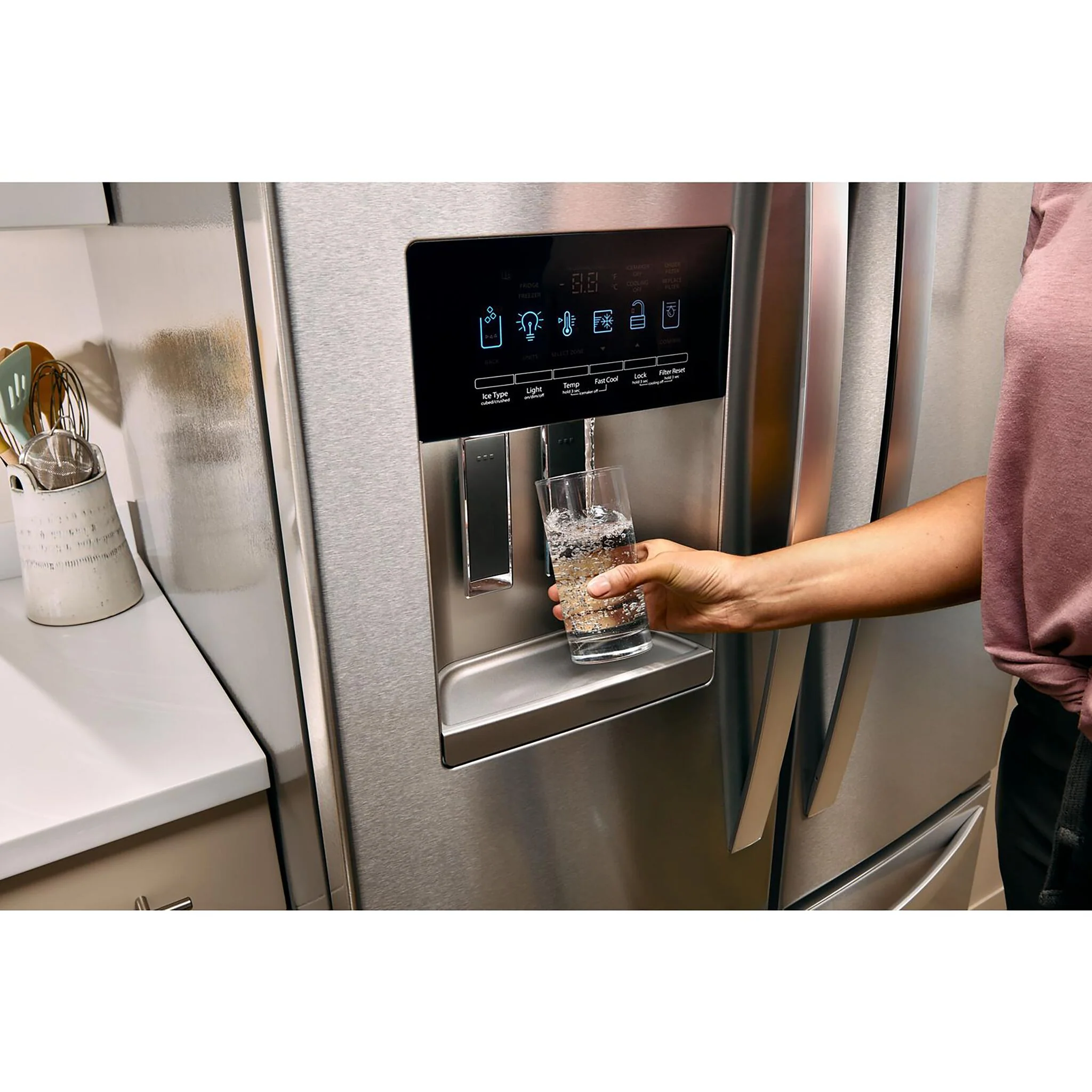 Whirlpool Fingerprint Resistant Stainless Steel French Door Refrigerator (24.7 Cu.Ft.) - WRFF3436RZ - Image 5
