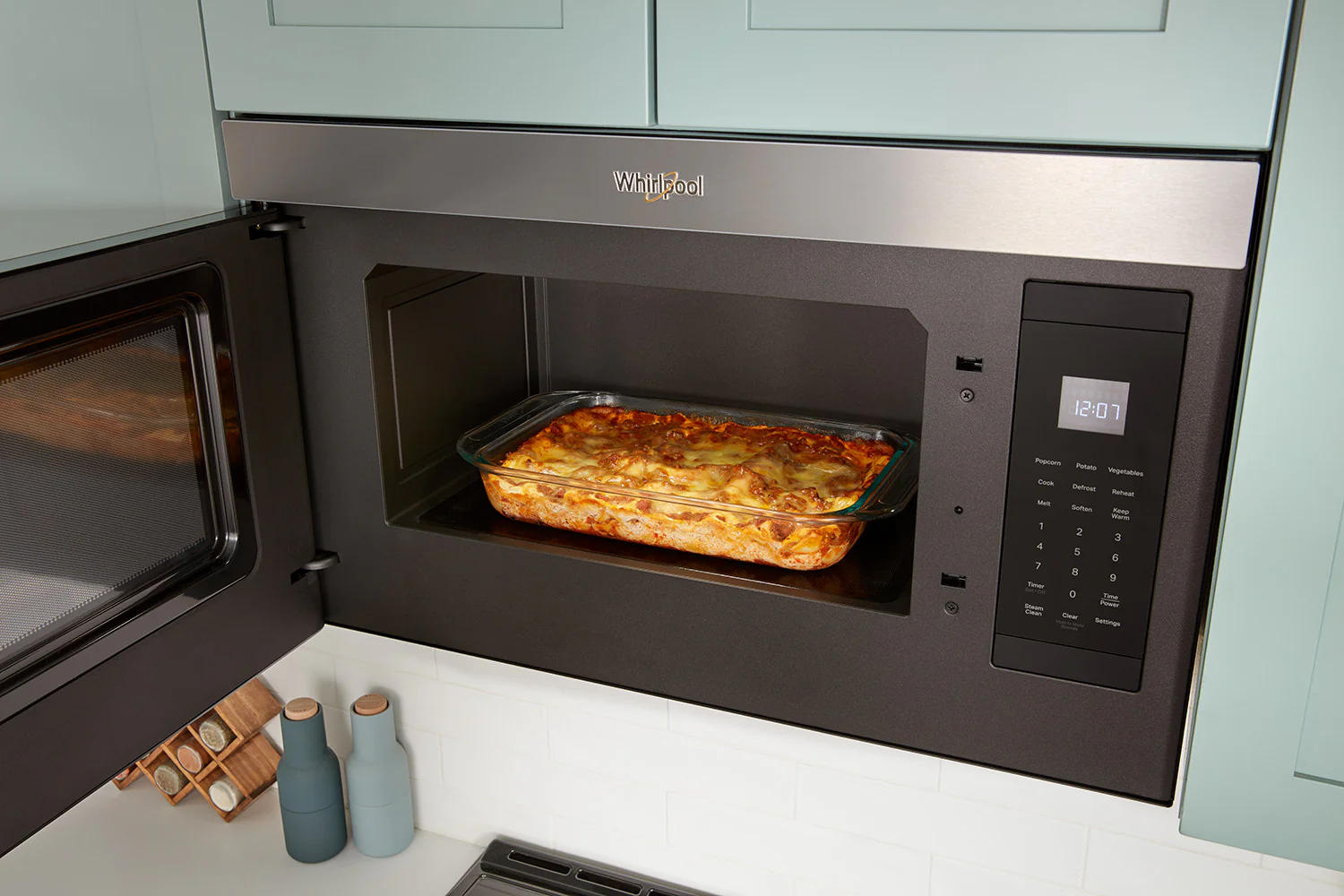 Whirlpool Fingerprint Resistant Stainless Steel Over-the-Range Microwave (1.10 Cu Ft) - YWMMF5930PZ - Image 9