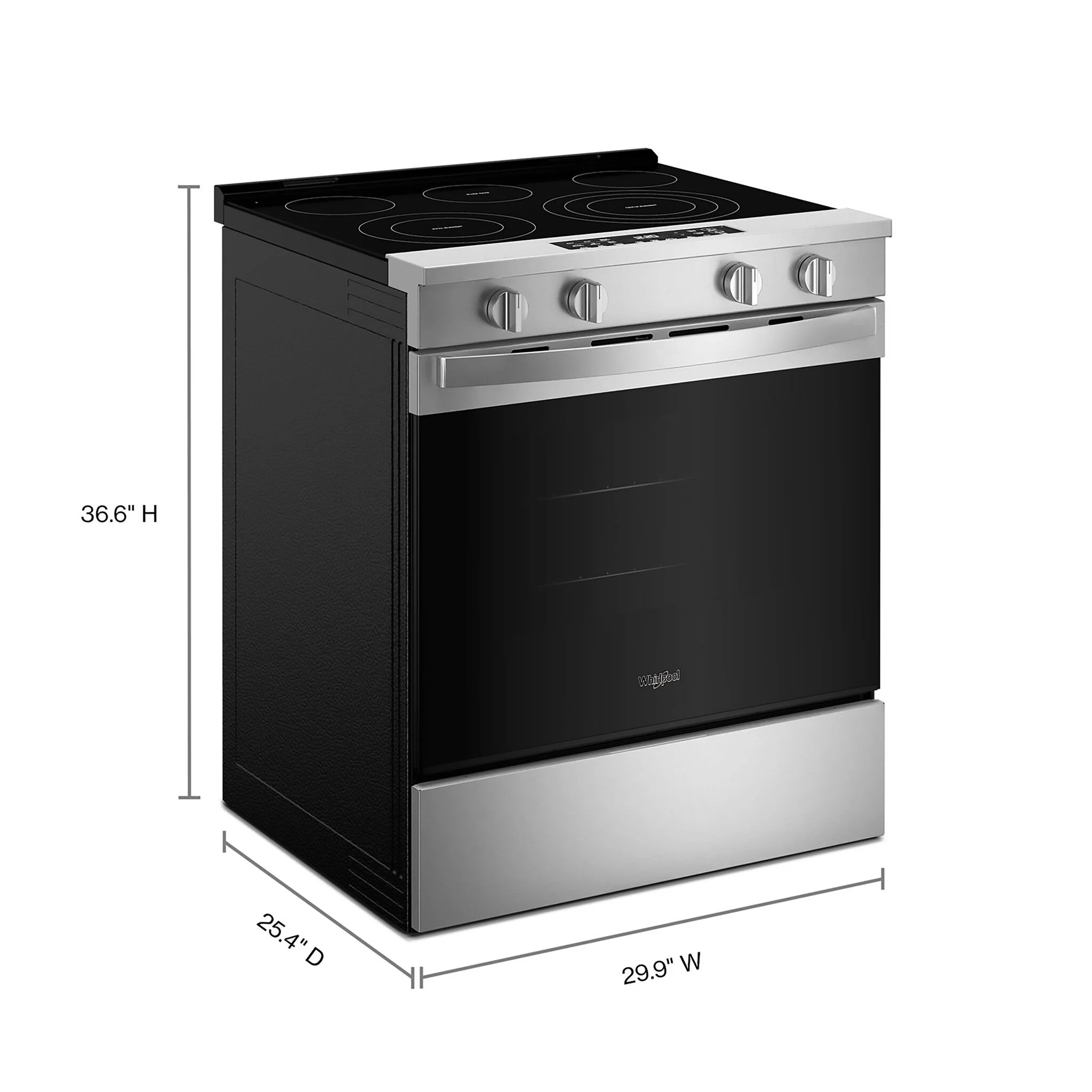 Whirlpool Fingerprint Resistant Stainless Steel Slide-In Electric Convection Range (5.3 cu.ft.) - YWSES5030SZ - Image 2