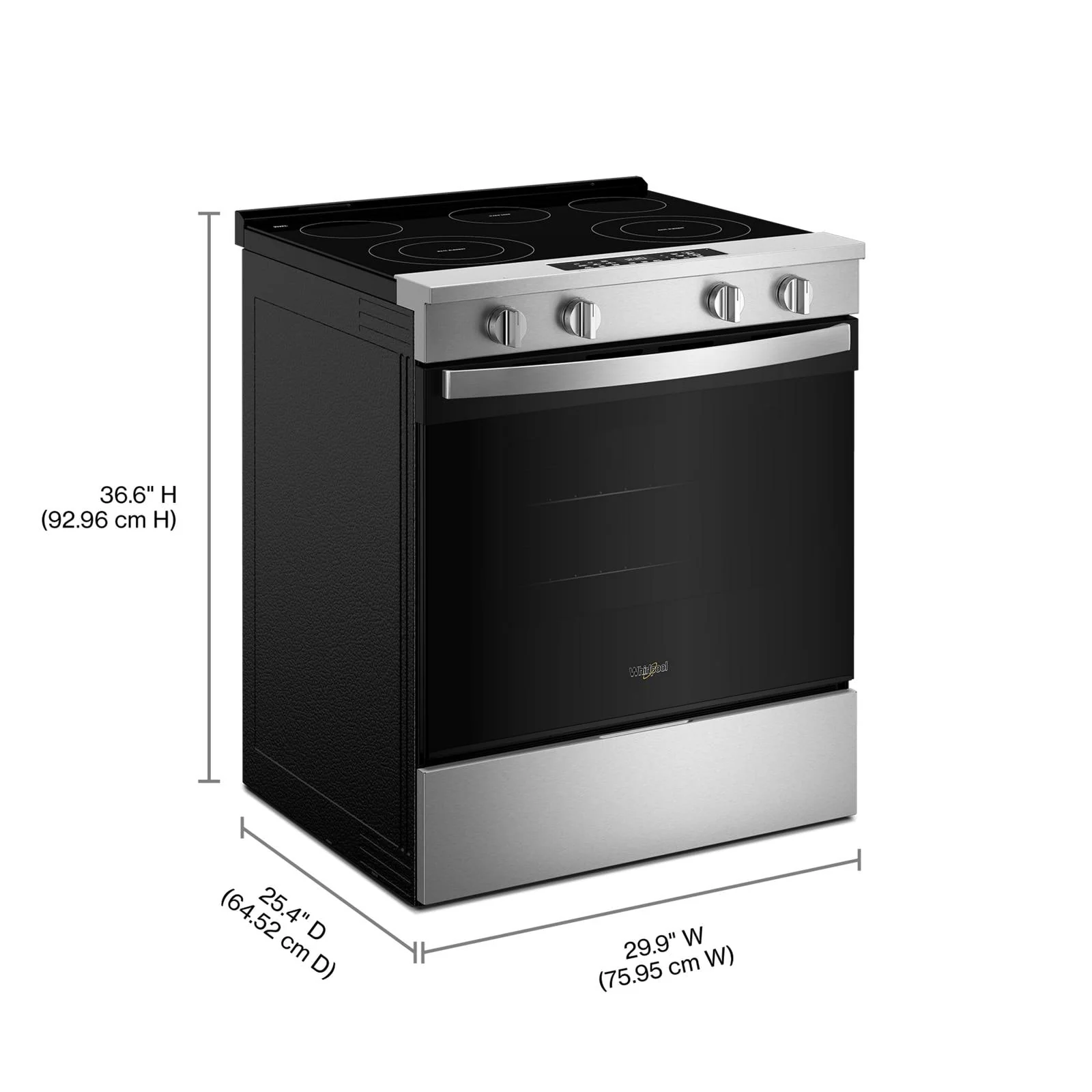 Whirlpool Fingerprint Resistant Stainless Steel Slide-In Smart Electric Convection Range (5.3 Cu. Ft.) - YWSES4530TZ - Image 2