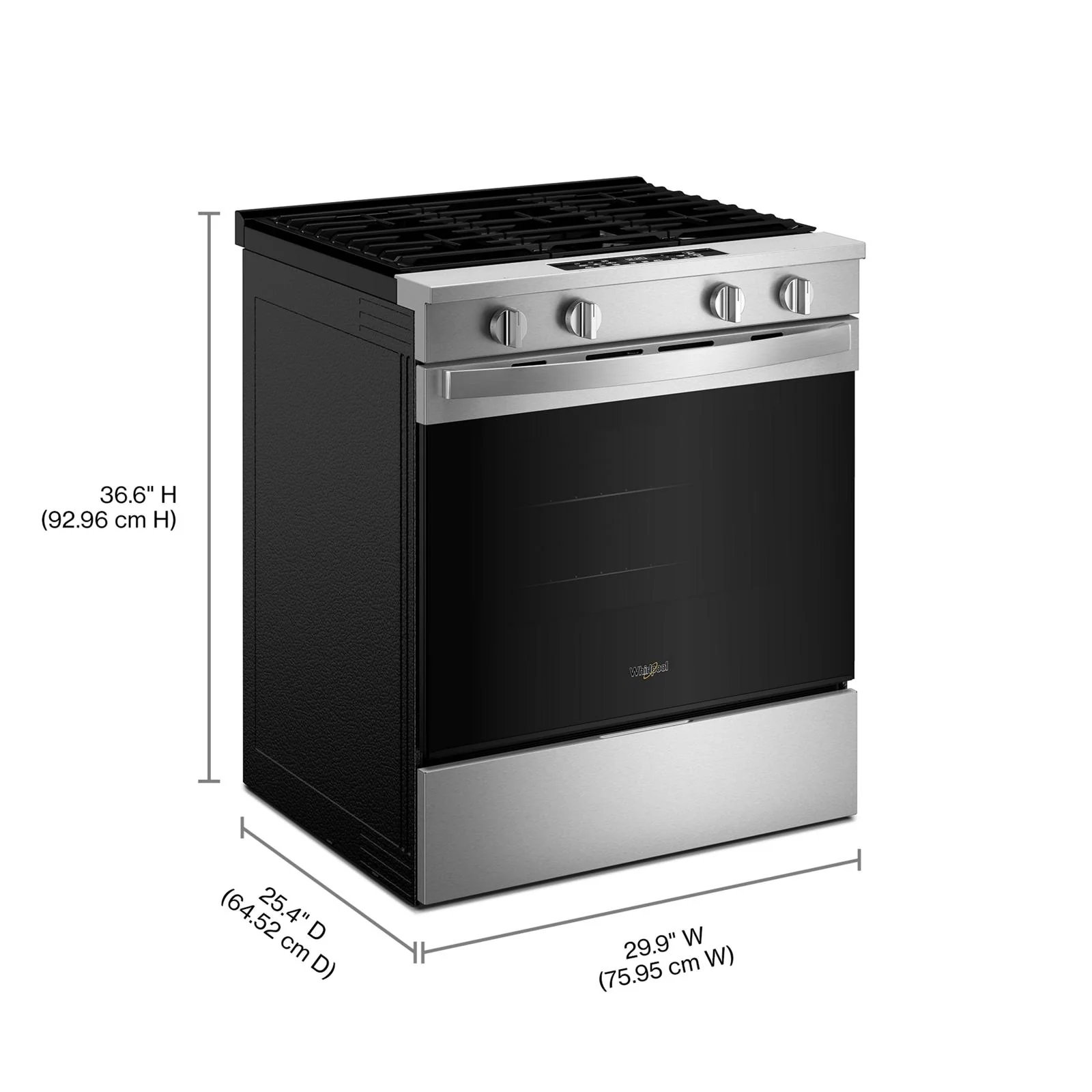 Whirlpool Fingerprint Resistant Stainless Steel Slide-In Smart Gas Convection Range (5.0 Cu. Ft.) - WSGS4530TZ - Image 3