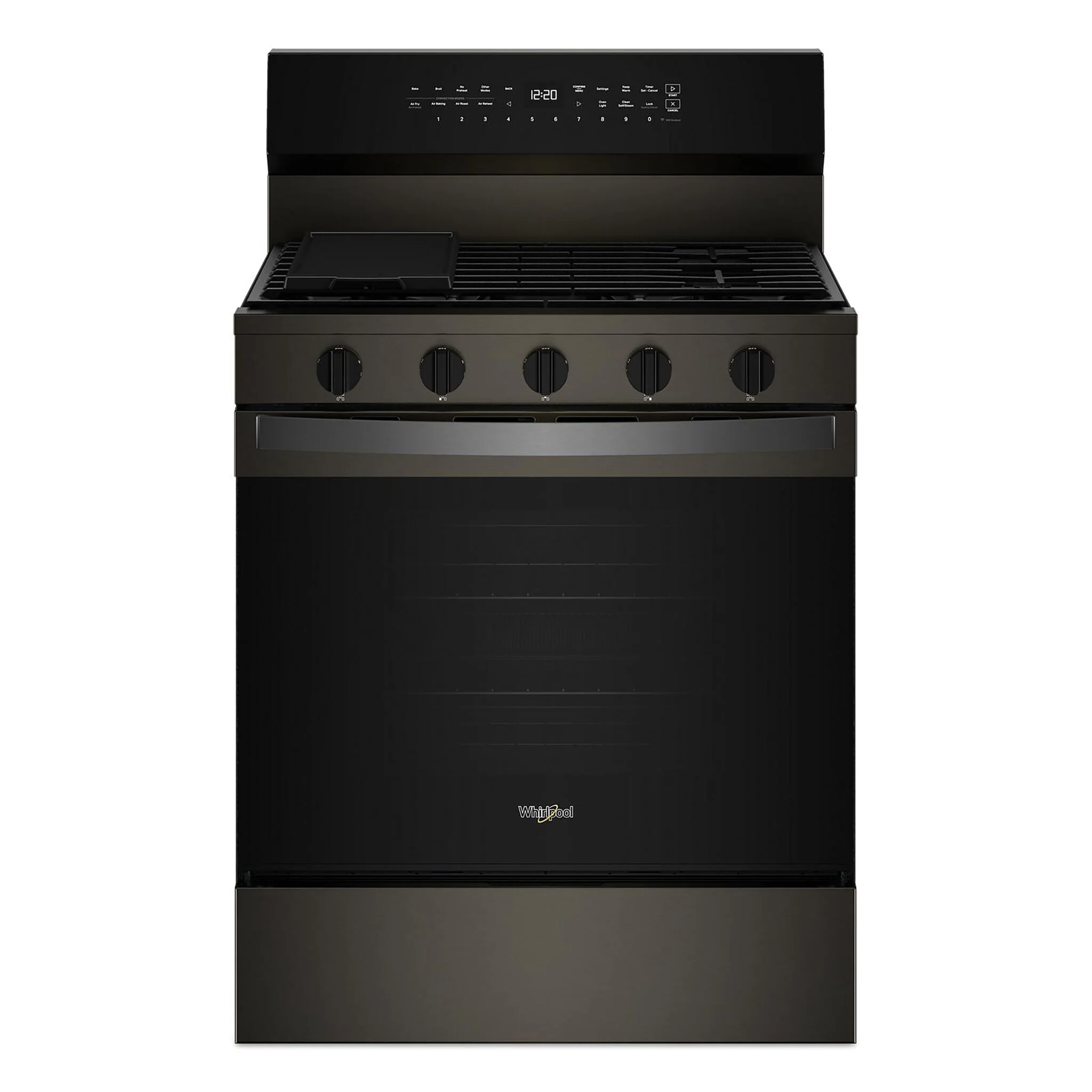 Whirlpool Print Resistant Black Stainless Gas Freestanding Range (5 Cu.Ft) - WFGS7530RV