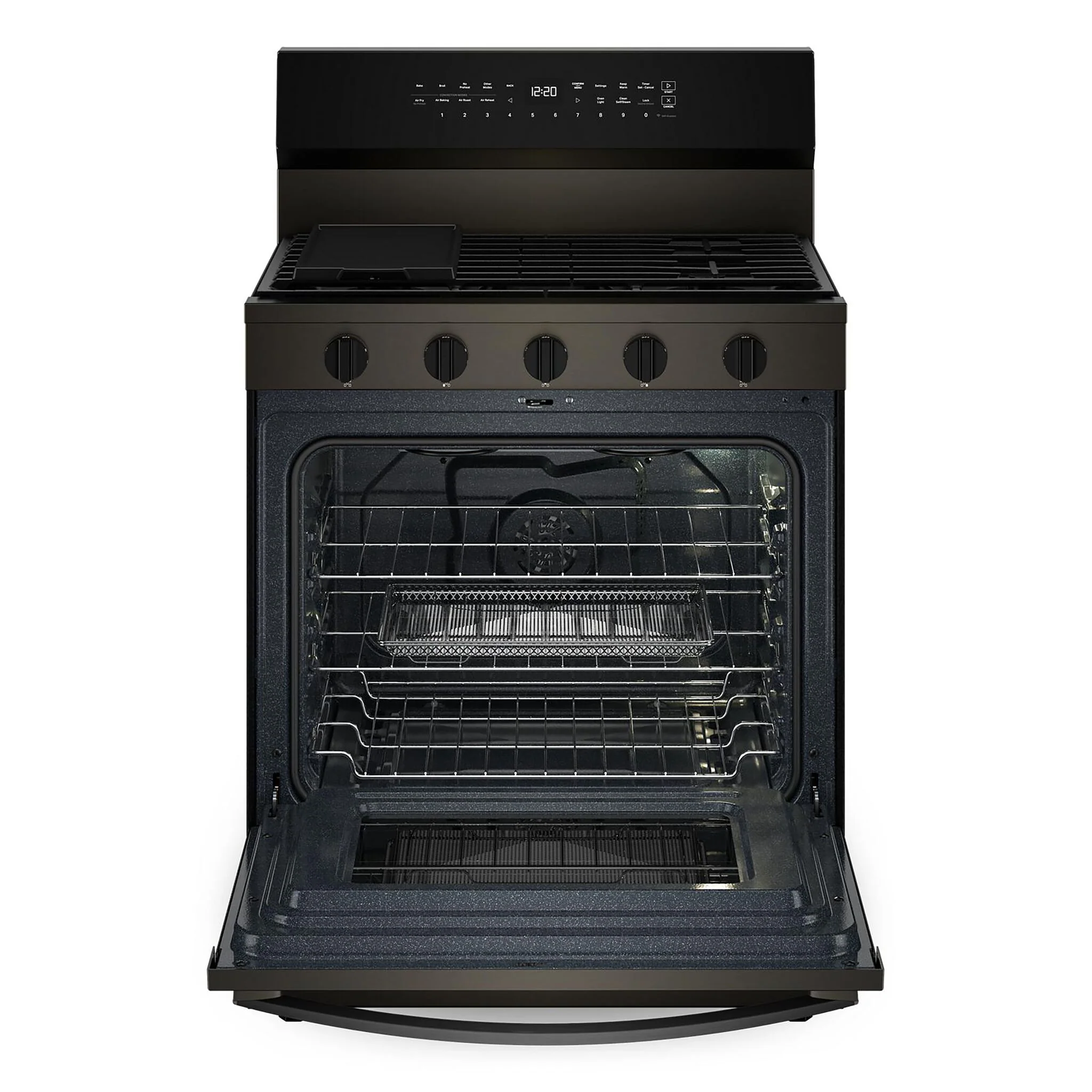 Whirlpool Print Resistant Black Stainless Gas Freestanding Range (5 Cu.Ft) - WFGS7530RV - Image 2