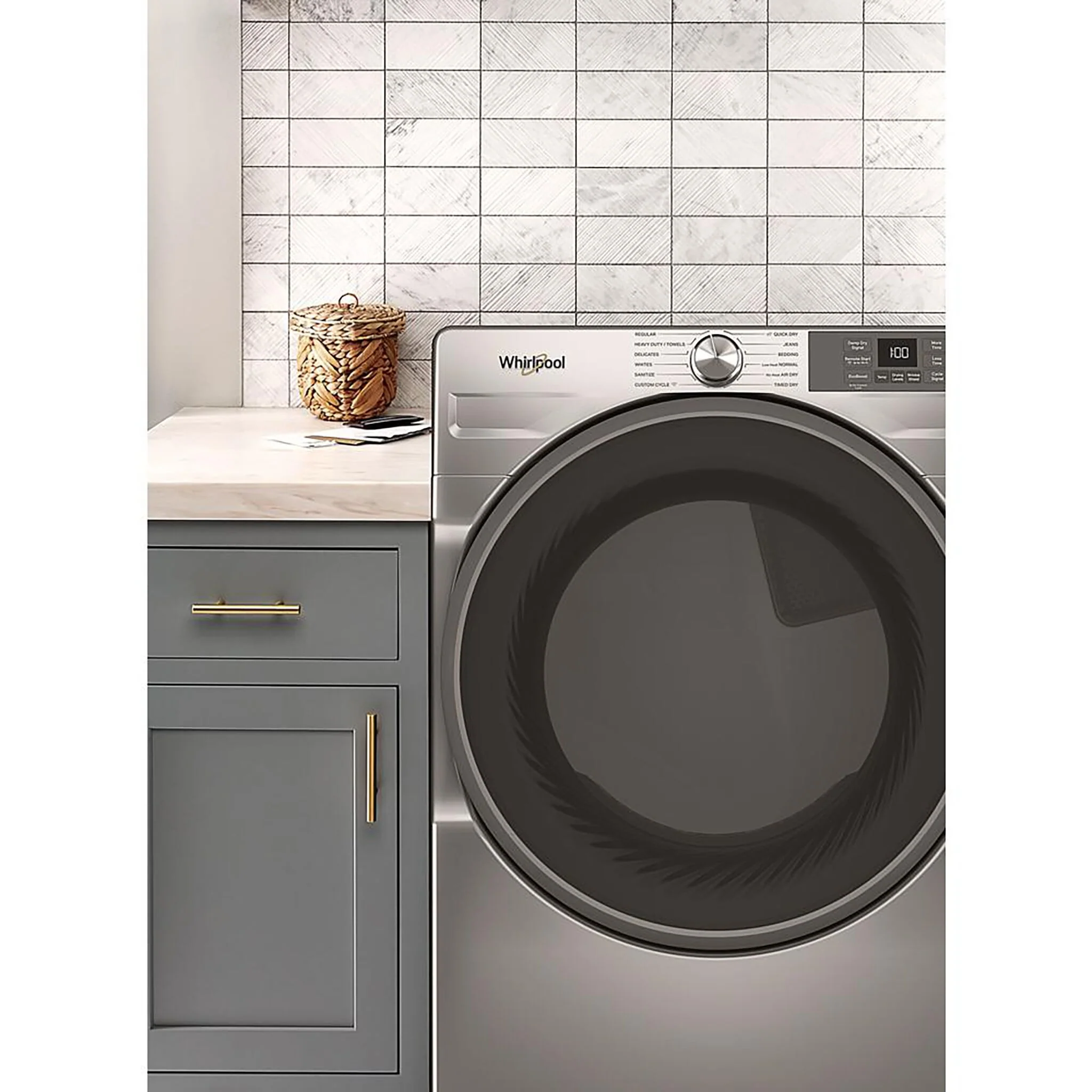 Whirlpool Radiant Silver Gas Dryer (7.4 Cu.Ft.) - WGD6720RR - Image 2