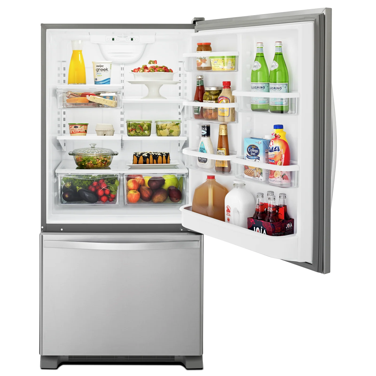 Whirlpool 30" 19 cu. Ft. Stainless Steel Bottom-Freezer Refrigerator - WRB329RFBM - Image 4