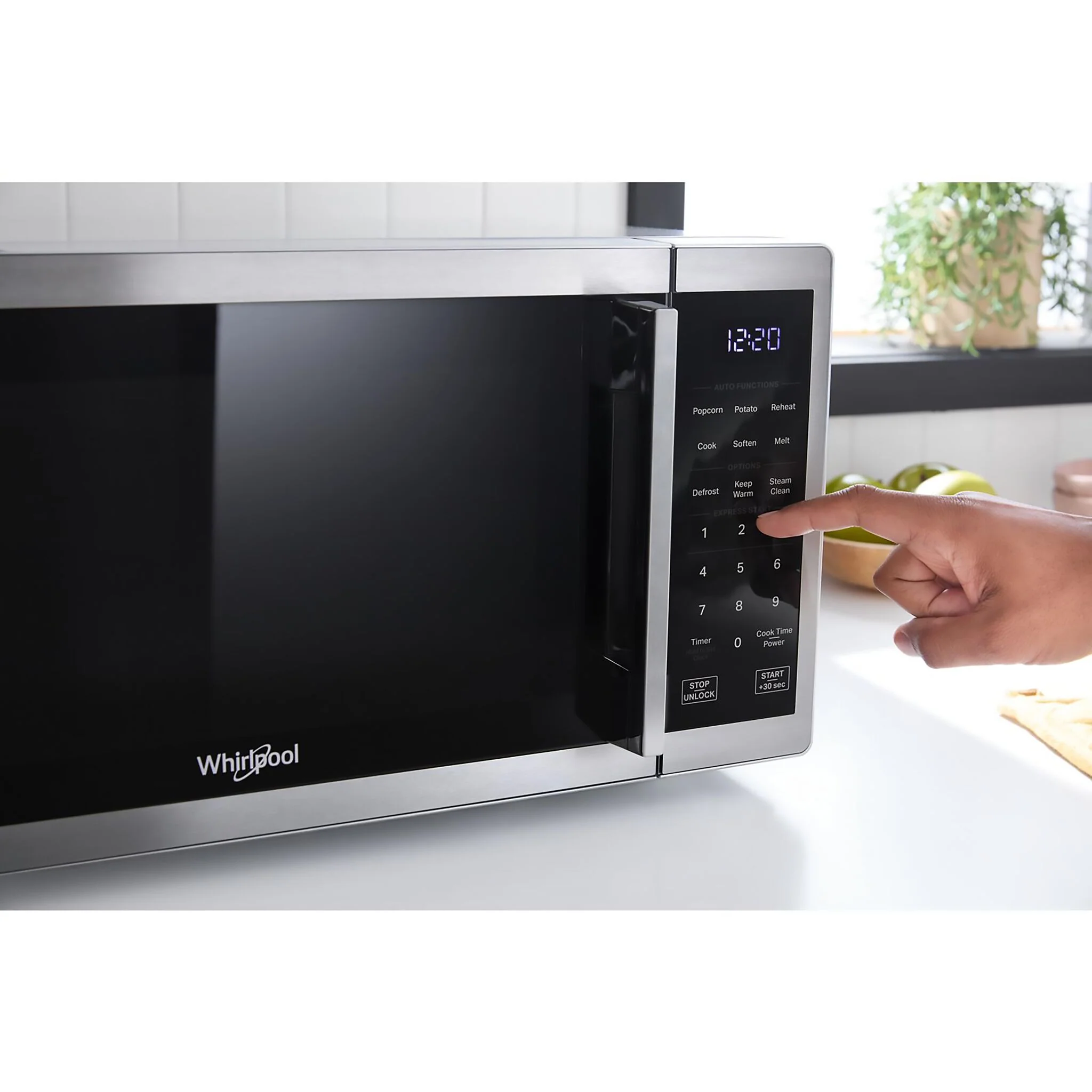 Whirlpool Stainless Steel Countertop Microwave (0.9 cu ft) - WMCS3019RS - Image 3