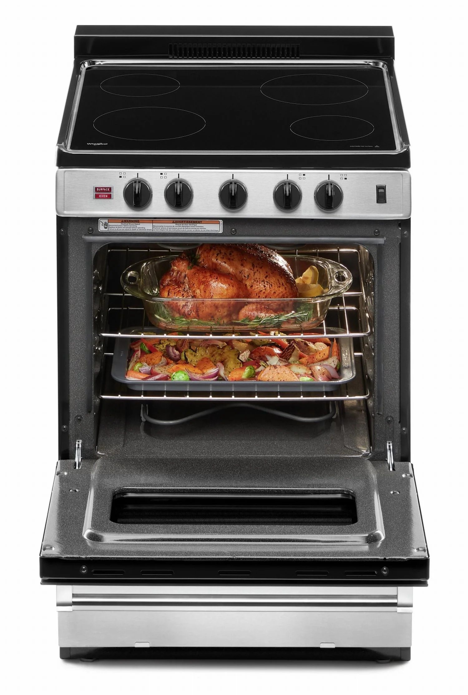 Whirlpool Stainless Steel Freestanding Electric Range (2.96 Cu. Ft.) - YWFE50M4HS - Image 3