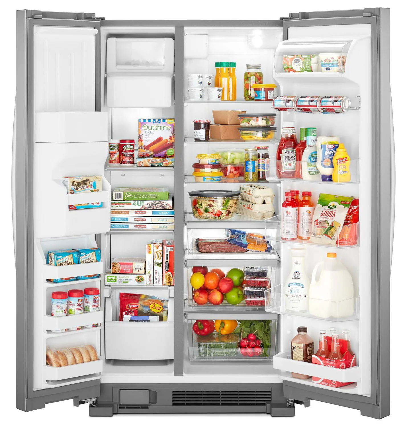Whirlpool 33.1" 21.4 Cu. Ft. Stainless Steel Side-by-Side Refrigerator - WRS321SDHZ - Image 3