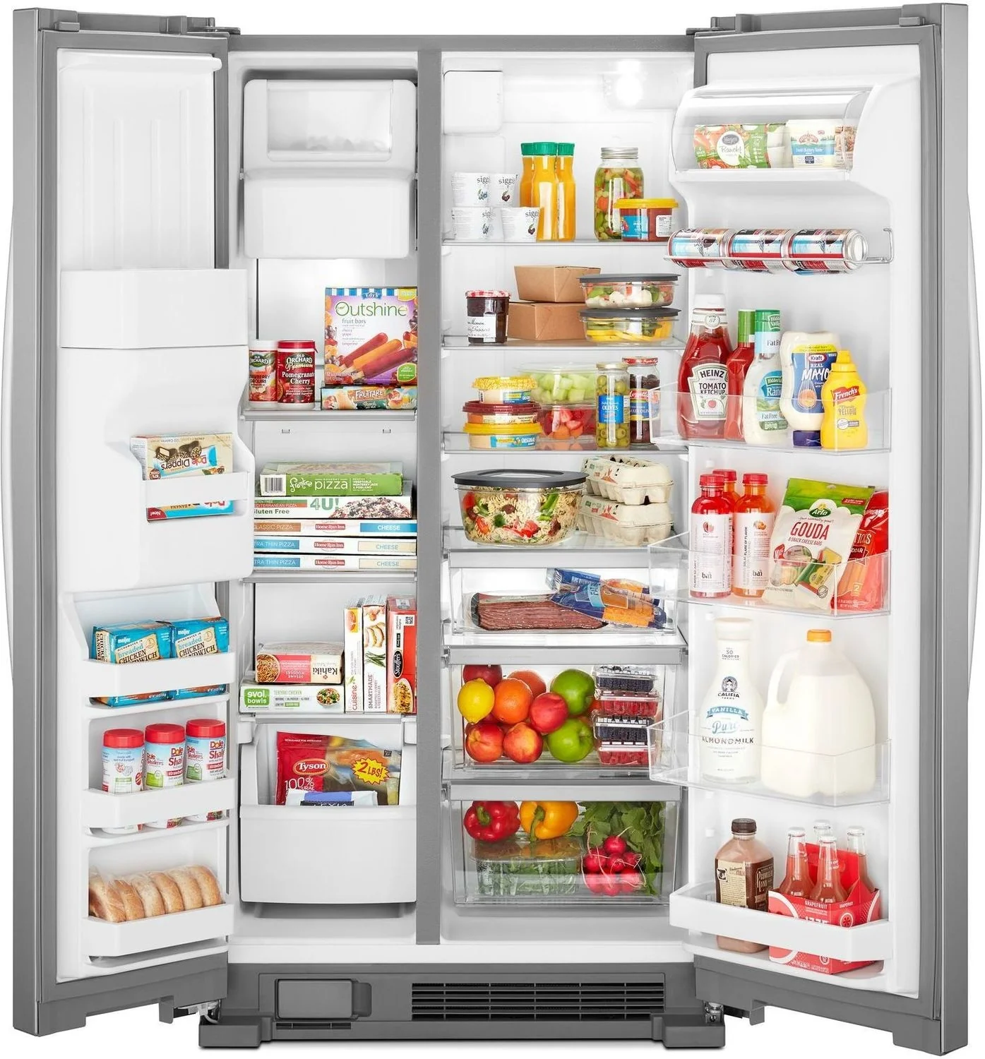 Whirlpool 35.88" 25 Cu. Ft. Stainless Steel Side-by-Side Refrigerator - WRS325SDHZ - Image 5