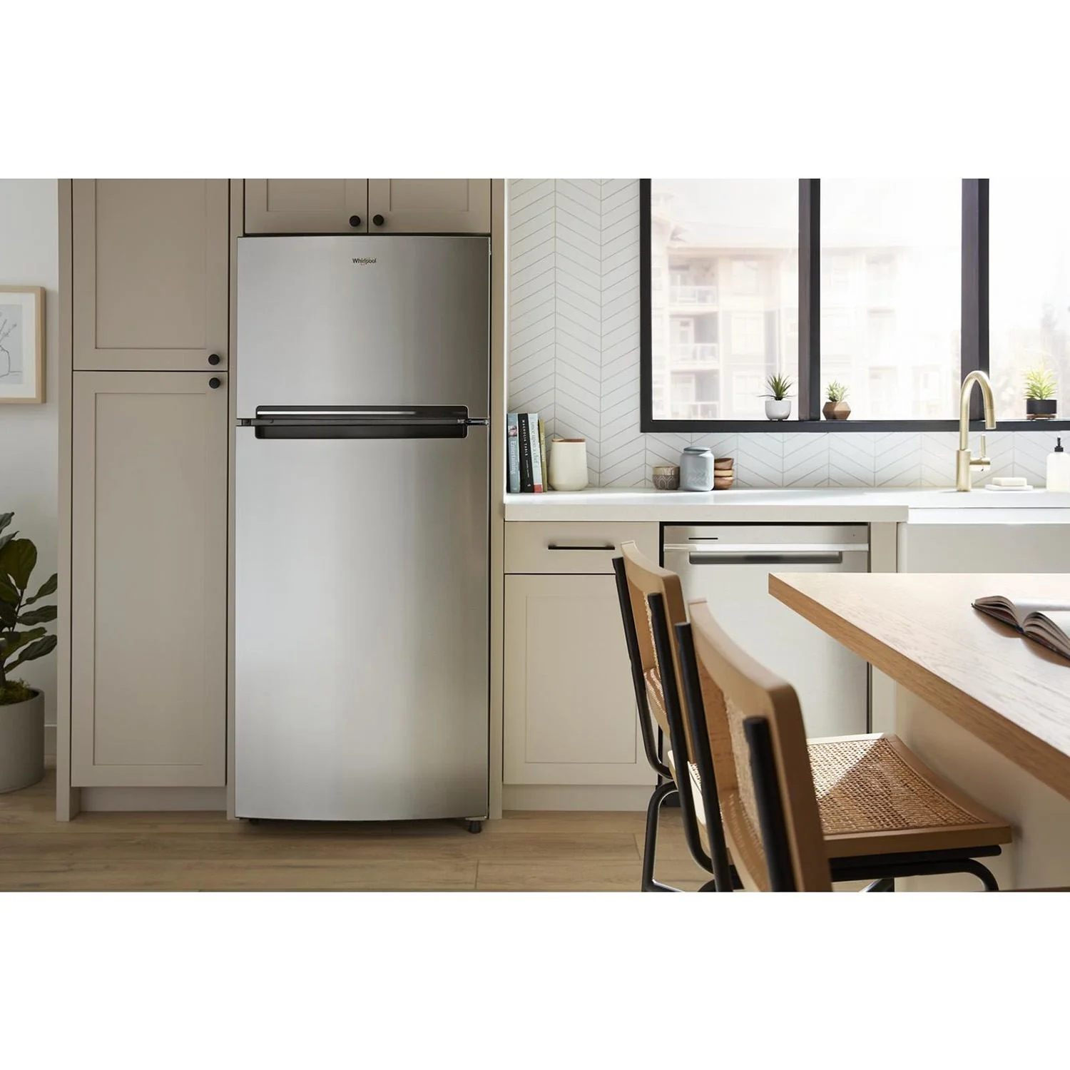 Whirlpool 30.5" 16.3 Cu. Ft. Stainless Steel Top-Freezer Refrigerator - WRTX5028PM - Image 9