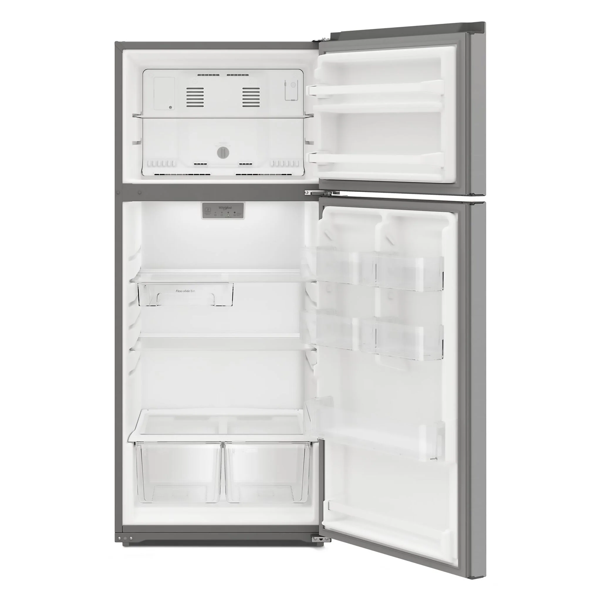 Whirlpool 28.25" 16.3 Cu. Ft. Stainless Steel Top-Freezer Refrigerator - WRTX5328PM - Image 3