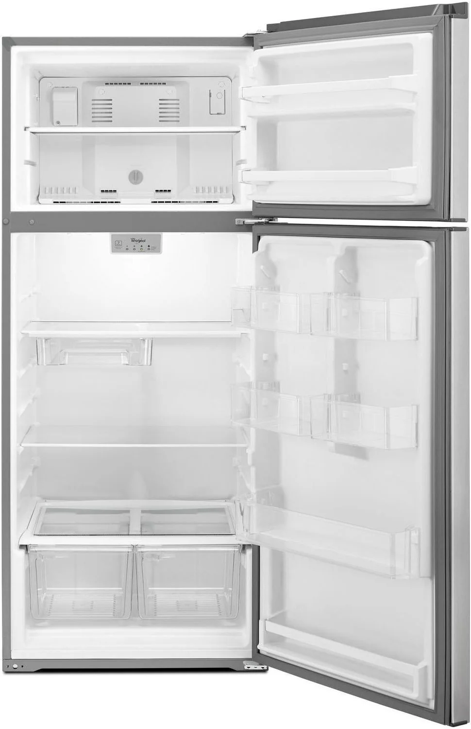 Whirlpool 28" 18 Cu. Ft. Stainless Steel Top-Freezer Refrigerator - WRT518SZFM - Image 3