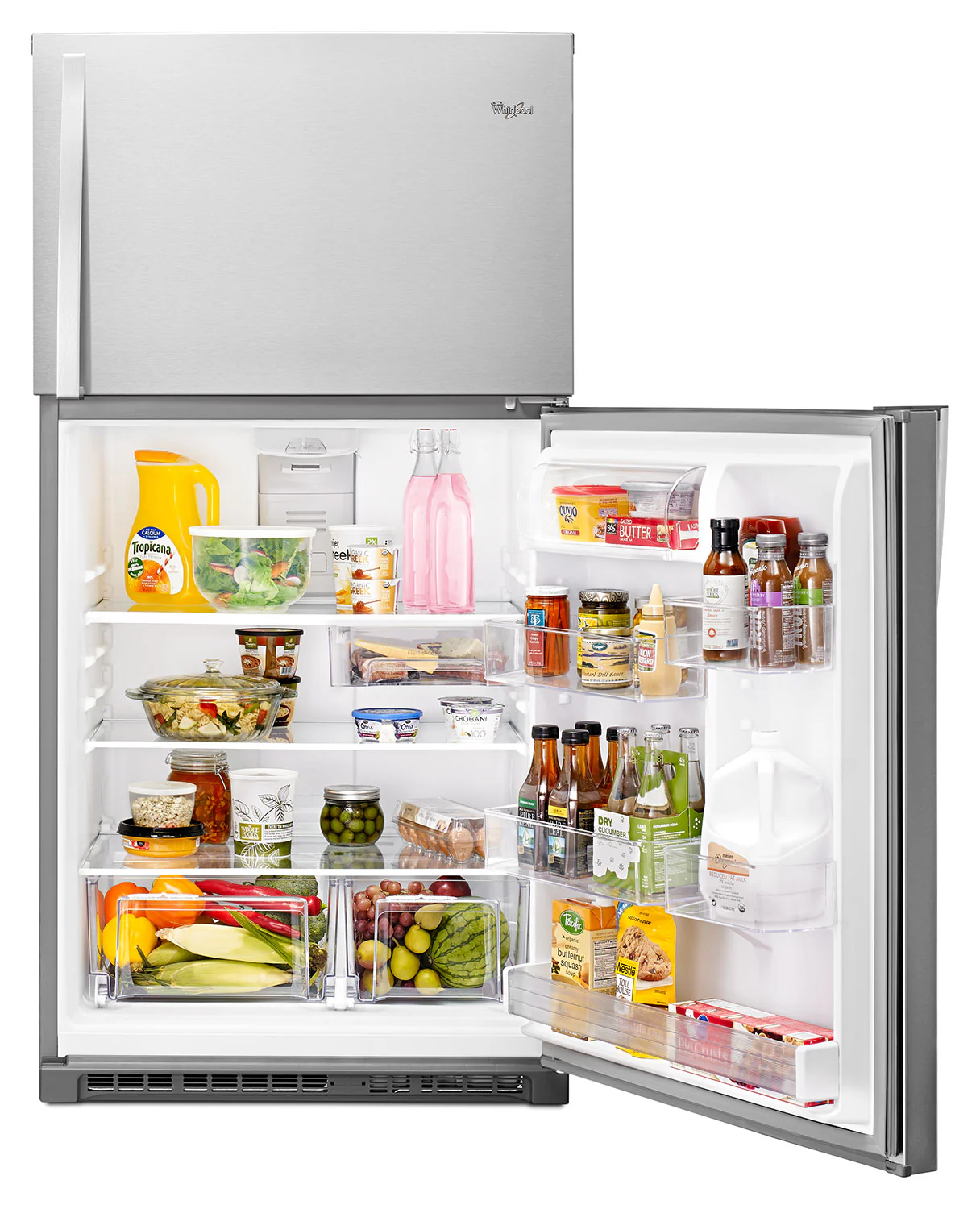 Whirlpool 33" 21.3 Cu. Ft. Stainless Steel Top-Freezer Refrigerator - WRT541SZDM - Image 7