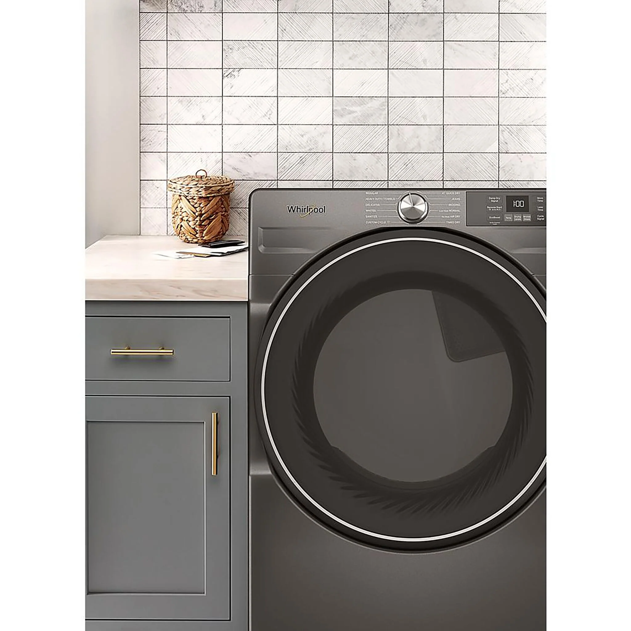 Whirlpool Volcano Black Gas Dryer with Wrinkle Shield™ (7.4 Cu.Ft.) - WGD5720RU - Image 2
