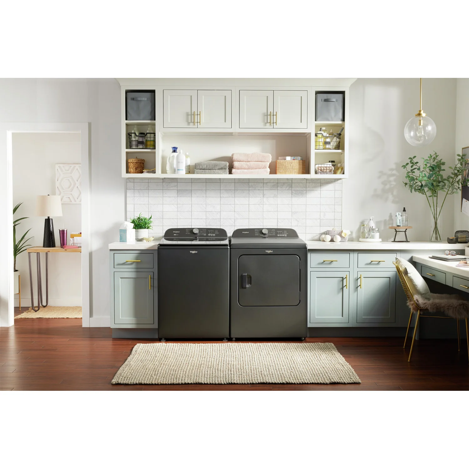 Whirlpool Volcano Black Top Load Washer (6.1 Cu Ft) & Volcano Black Gas Dryer (7.00 Cu Ft) - WTW6157PB/WGD6150PB - Image 6