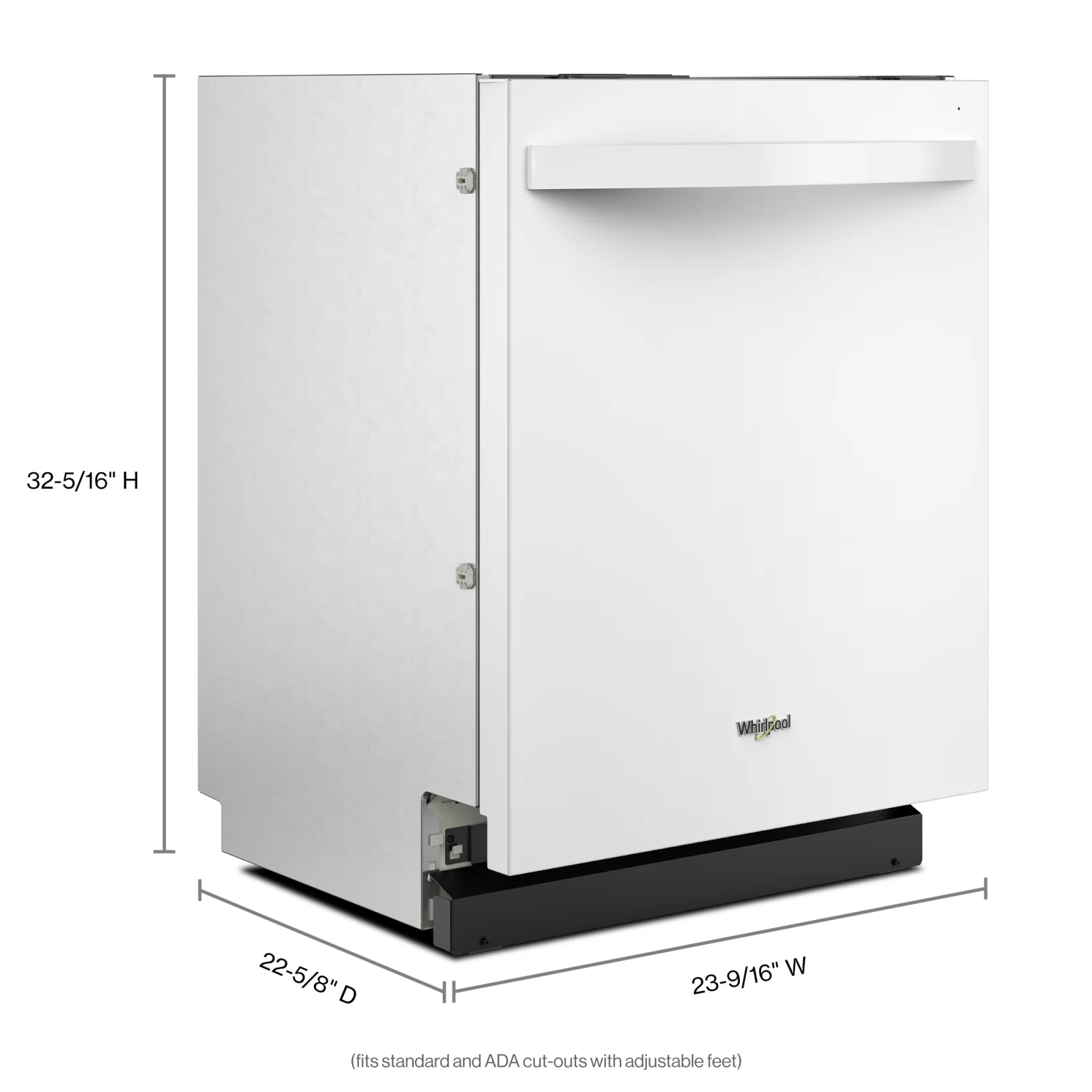 Whirlpool White 24" Built in 3 Rack Dishwasher (44 dBA) - WDT550SAPW - Image 2