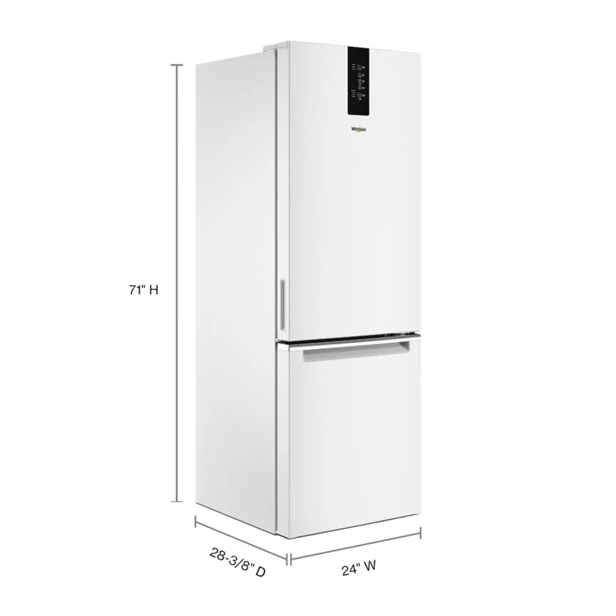 Whirlpool 24" 12.9 Cu. Ft. White Counter-Depth Bottom-Freezer Refrigerator - WRB533CZJW - Image 2