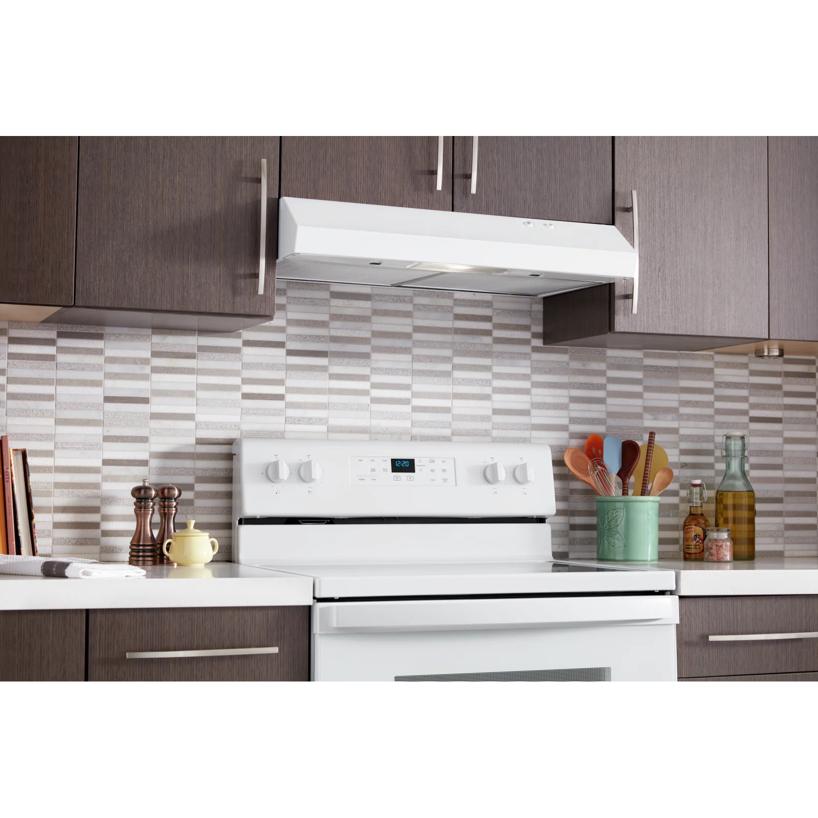 Whirlpool White 30" 270 CFM Range Hood with Dishwasher-Safe Grease Filter - WVU17UC0JW - Image 2