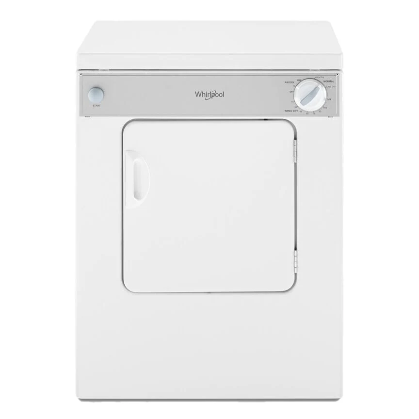 Whirlpool White Compact Electric Dryer with AccuDry™ Drying System (3.4 Cu Ft) - LDR3822PQ - Image 2