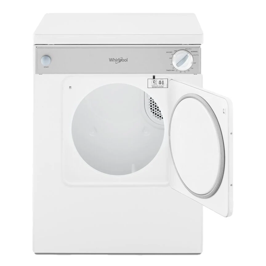 Whirlpool White Compact Electric Dryer with AccuDry™ Drying System (3.4 Cu Ft) - LDR3822PQ - Image 3