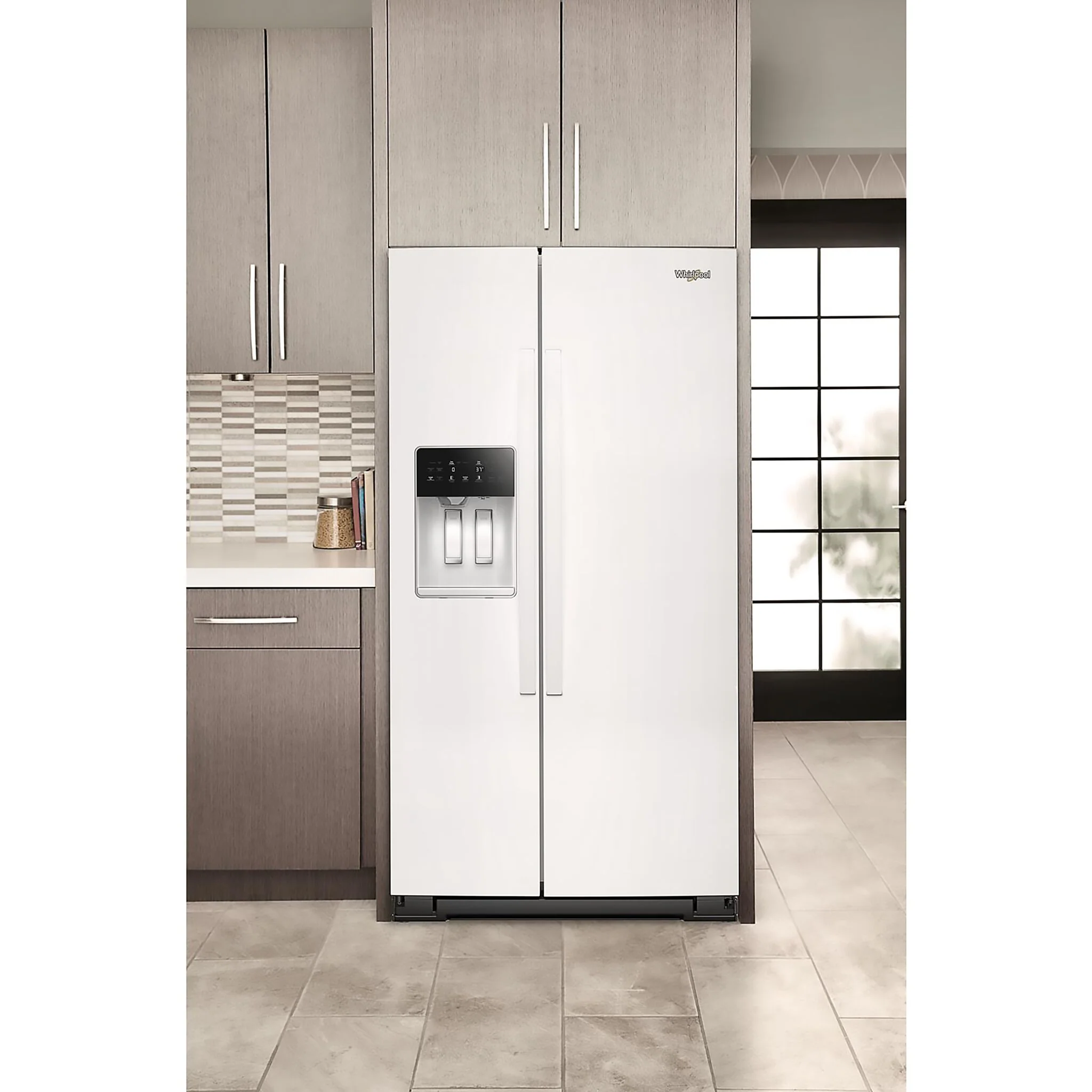 Whirlpool 36" 20.85 Cu. Ft. White Counter-Depth Side-by-Side Refrigerator - WRSC5536RW - Image 2