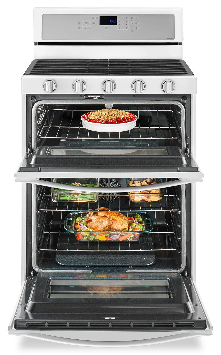 Whirlpool White Freestanding Double Gas Range (6.0 Cu. Ft.) - WGG745S0FH - Image 4