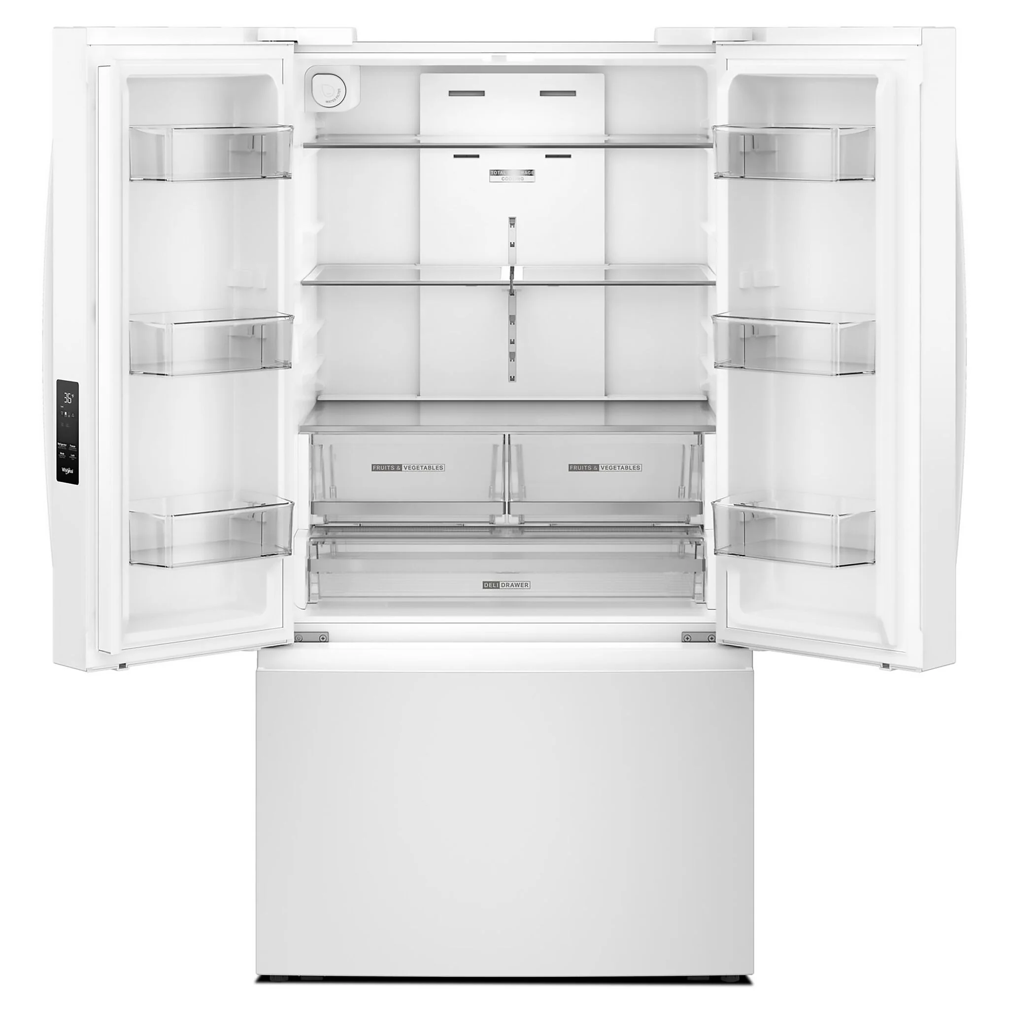 Whirlpool 36" 31 Cu. Ft. White French Door Refrigerator - WRFF3336SW - Image 2