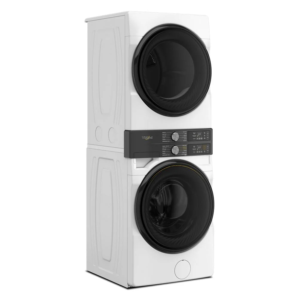 Whirlpool White Front Load Laundry Tower with FreshFlowTM Vent System and UV Clean Technology (5.2 cu. ft. Washer & 7.4 cu. ft. Electric Dryer) - YWEF5727TW - Image 2