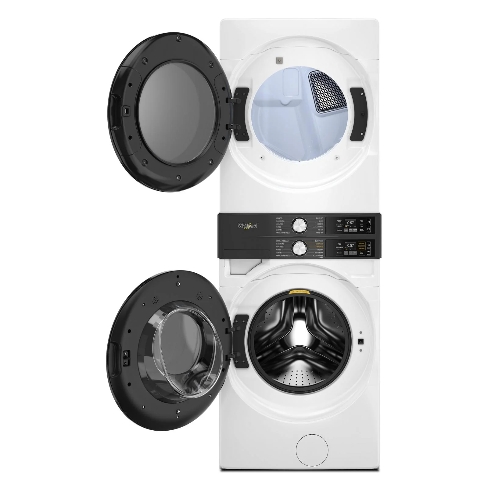 Whirlpool White Front Load Laundry Tower with FreshFlowTM Vent System and UV Clean Technology (5.2 cu. ft. Washer & 7.4 cu. ft. Gas Dryer) - WGF5727TW - Image 3