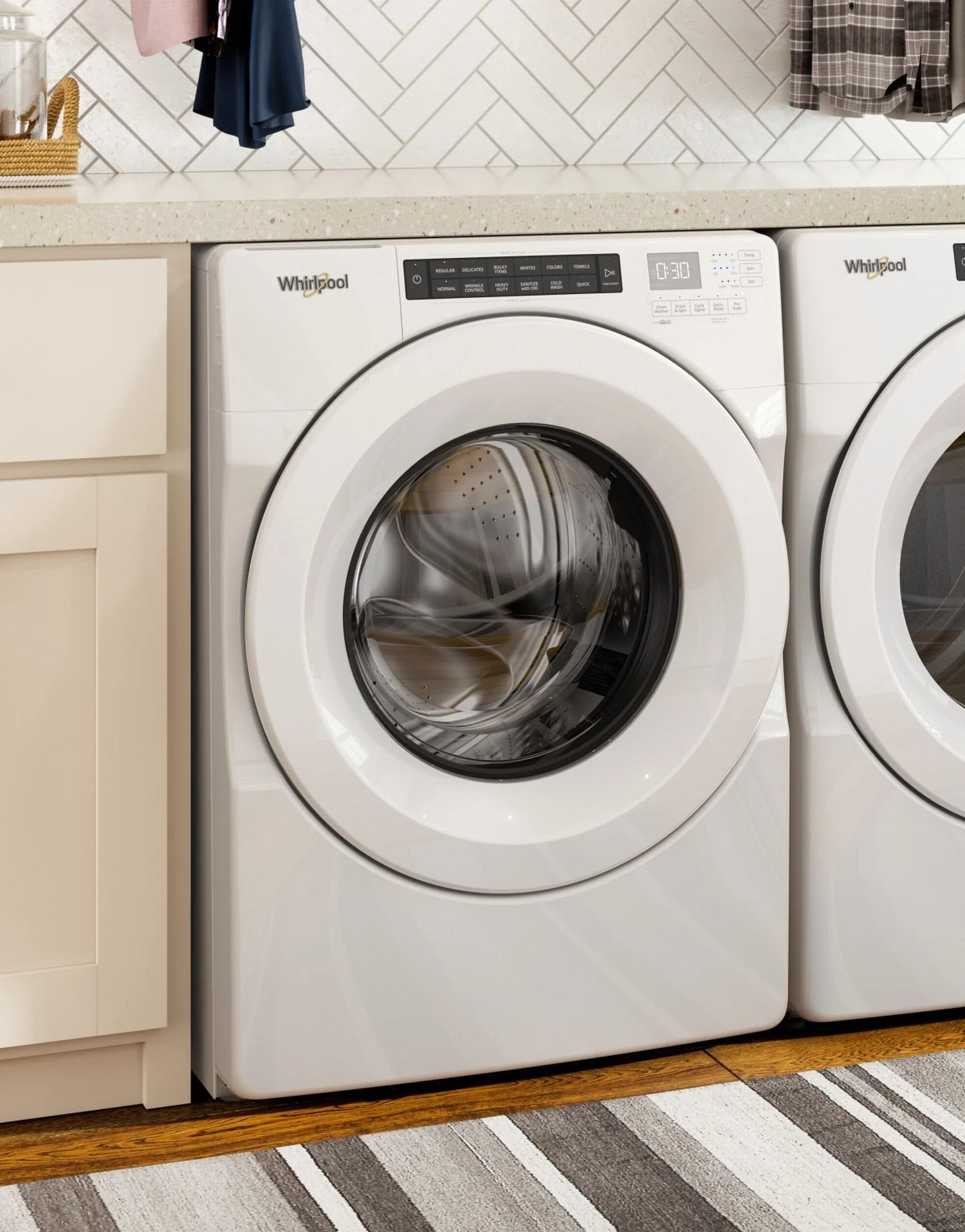 Whirlpool White Front Load Washer (5 Cu. Ft.) - WFW560CHW - Image 2