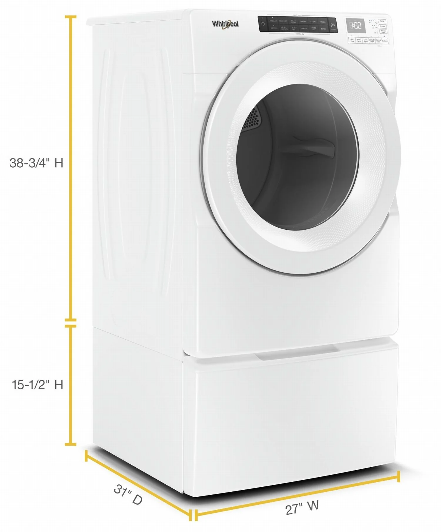 Whirlpool White Gas Dryer (7.4 Cu.Ft.) - WGD5620HW - Image 4