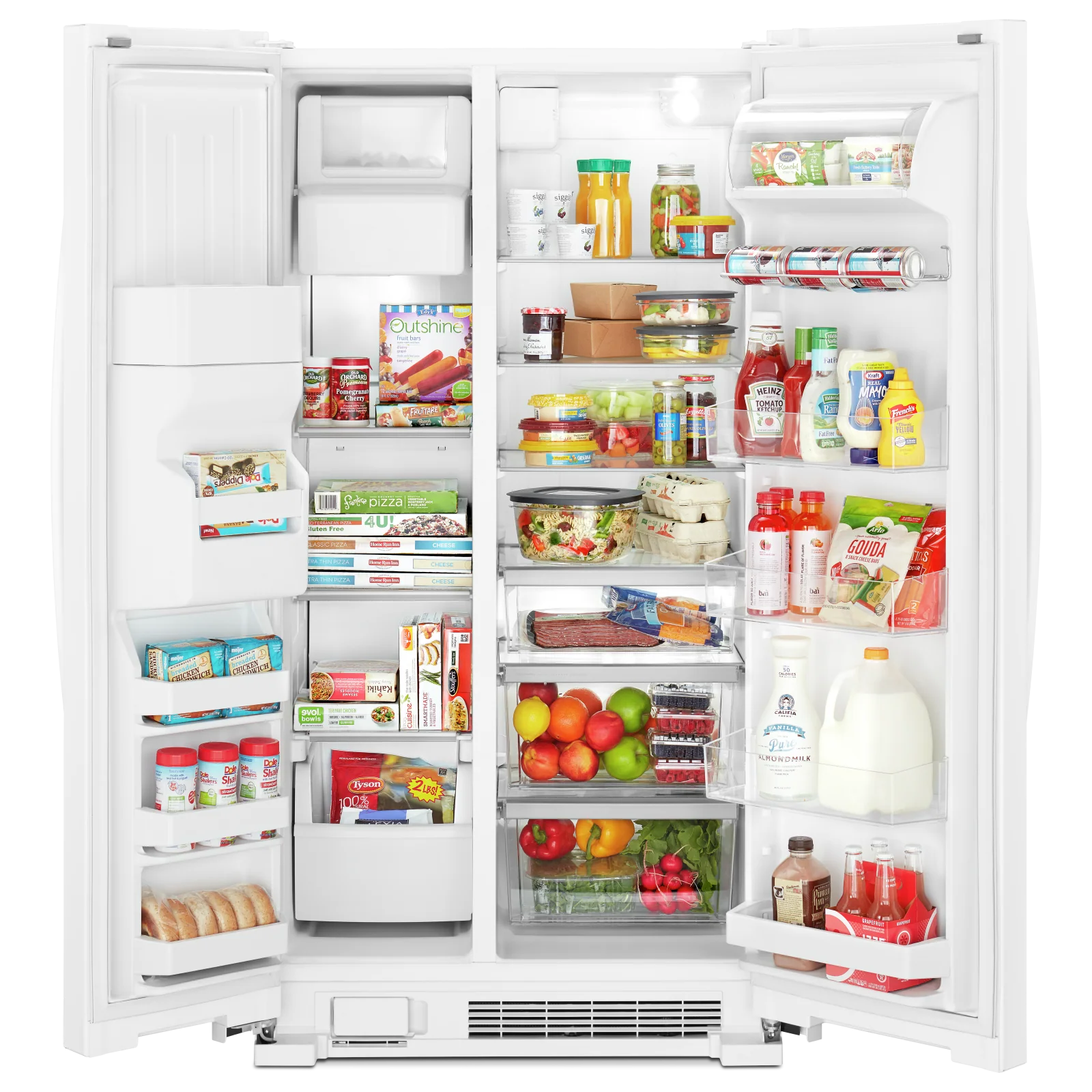 Whirlpool 32.75" 21 Cu. Ft. White Side-by-Side Refrigerator - WRS321SDHW - Image 4