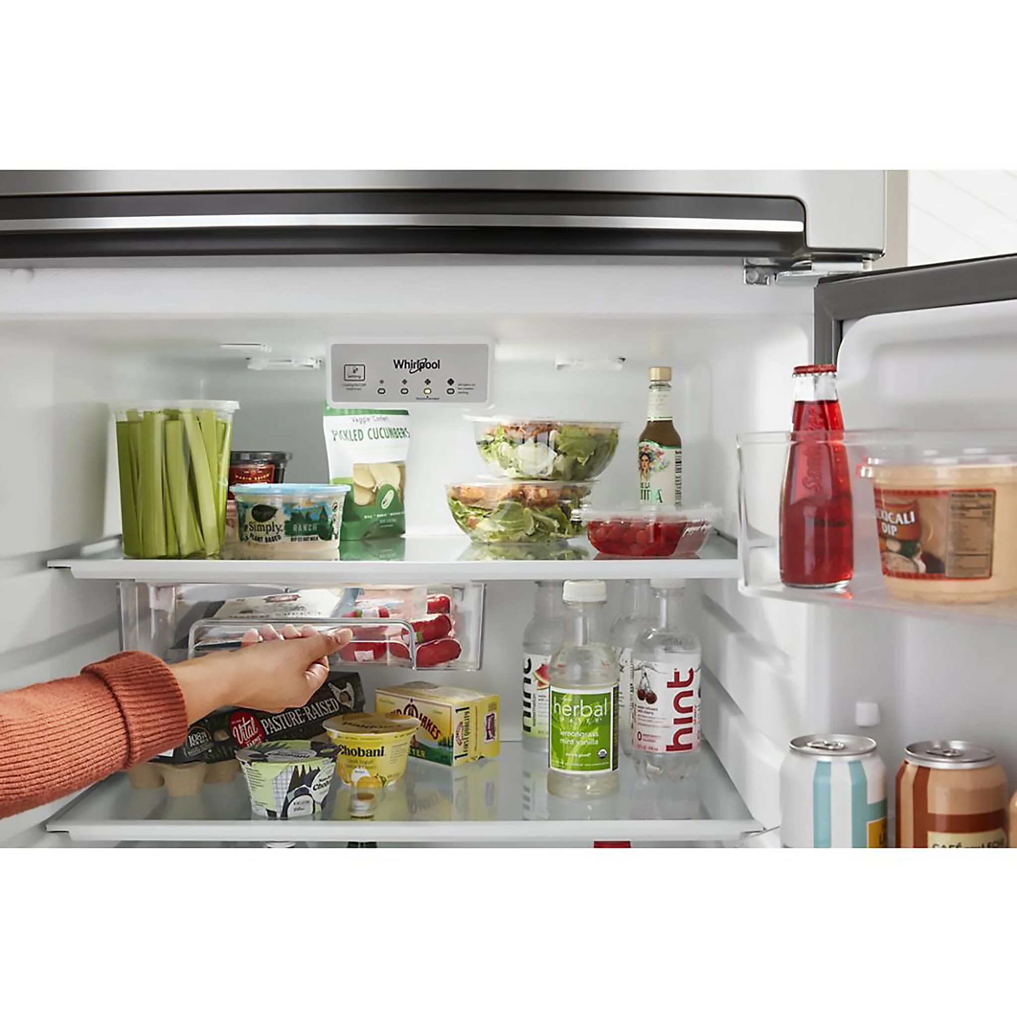 Whirlpool 28.25" 16.3 Cu. Ft. White Top-Freezer Refrigerator - WRTX5328PW - Image 5