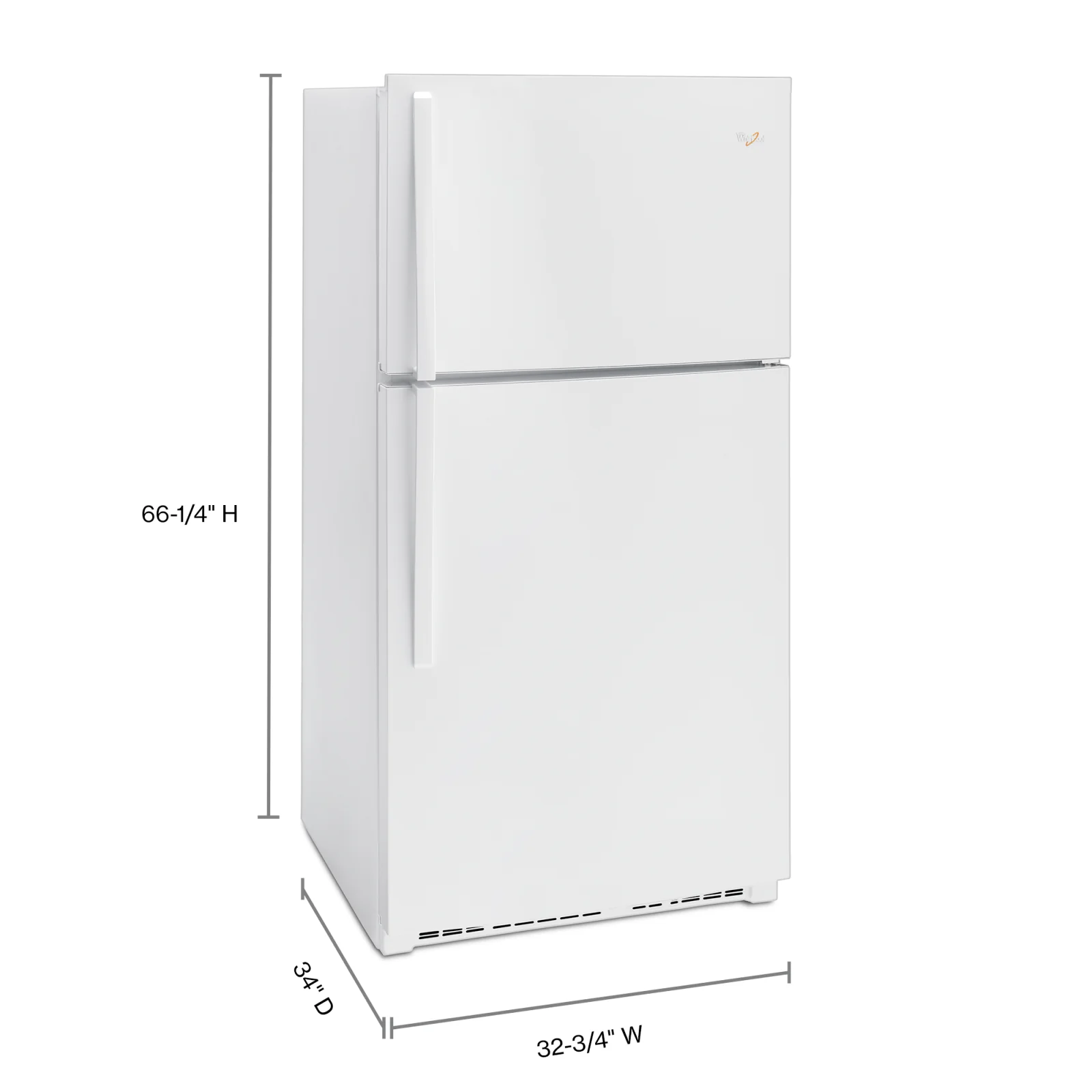 Whirlpool 33" 21.3 Cu. Ft. White Top-Freezer Refrigerator - WRT541SZDW - Image 3