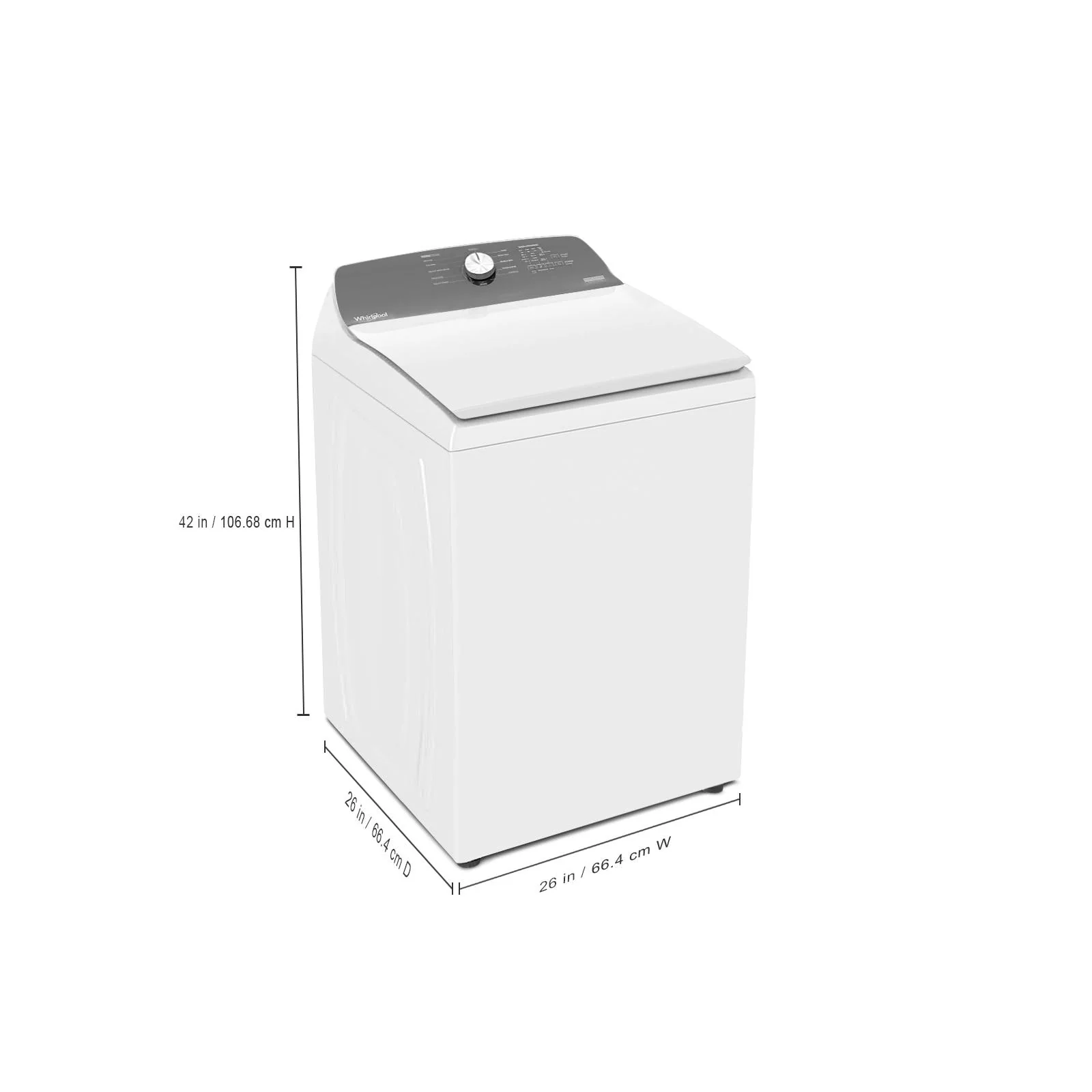 Whirlpool White Top Load Washer (4.5 Cu. Ft. IEC) - WTW4000SW - Image 3