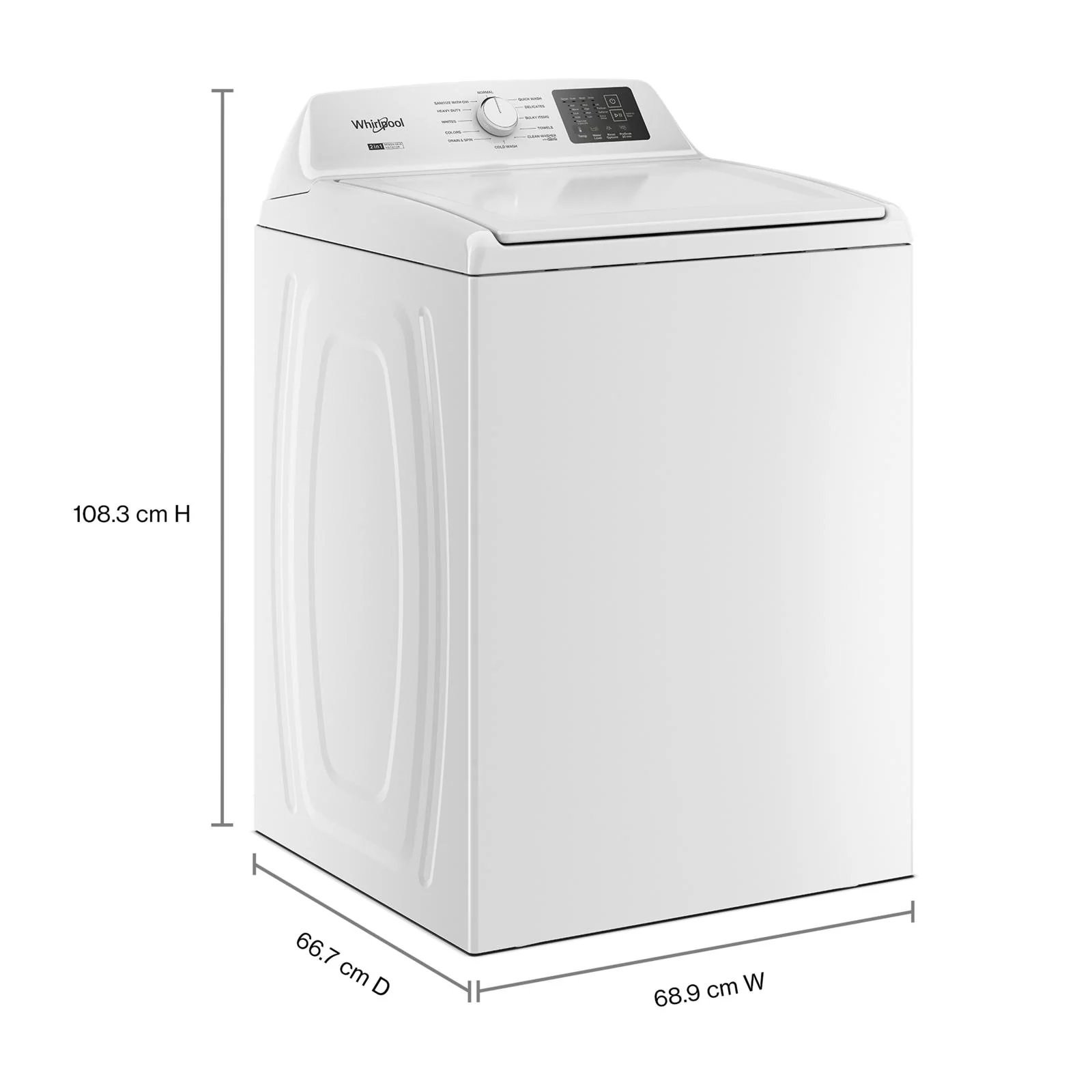Whirlpool White Top Load Washer (4.8 Cu. Ft. IEC) - WTW4107SW - Image 7