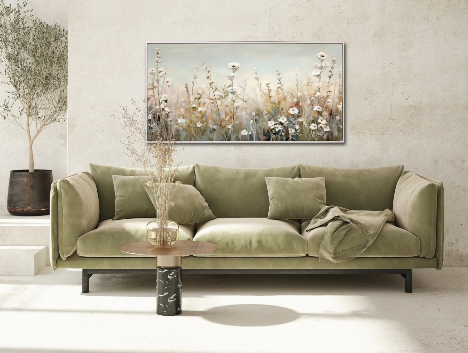 Wildflower Whispers Wall Art - Multi-Colour - 20 X 40 - Image 2